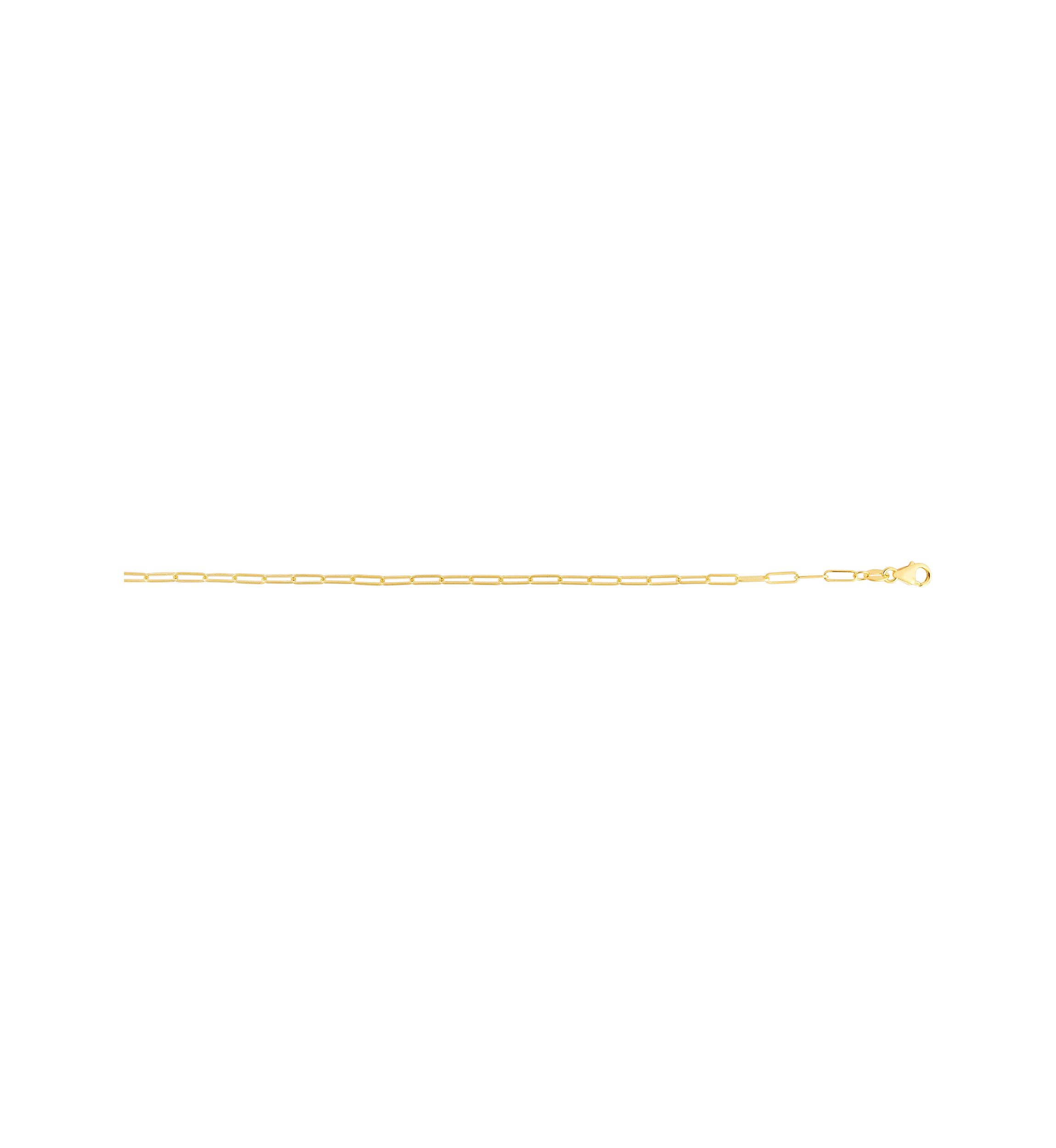 14 Karat Yellow Gold Paperclip Bracelet