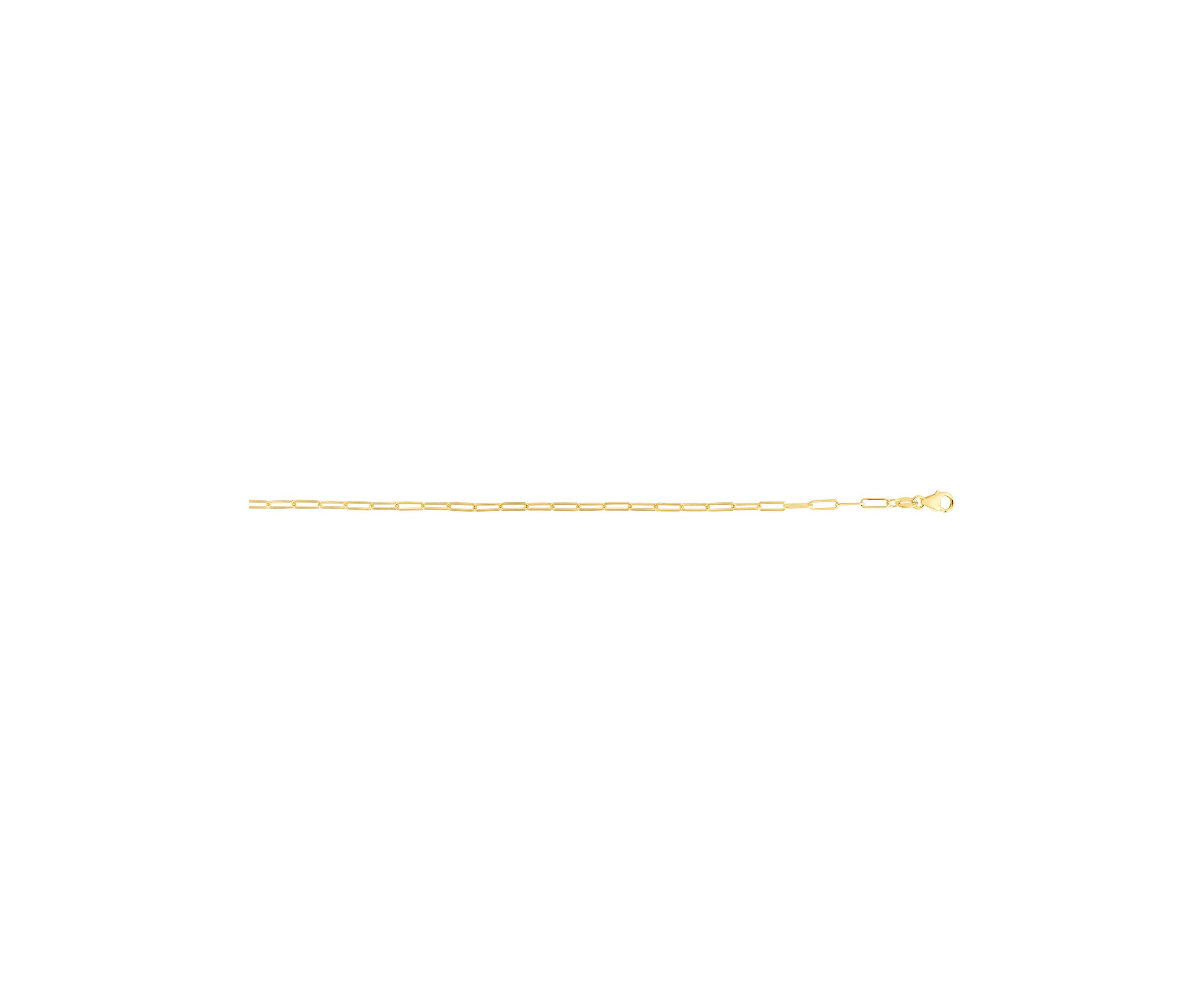 14 Karat Yellow Gold Paperclip Bracelet