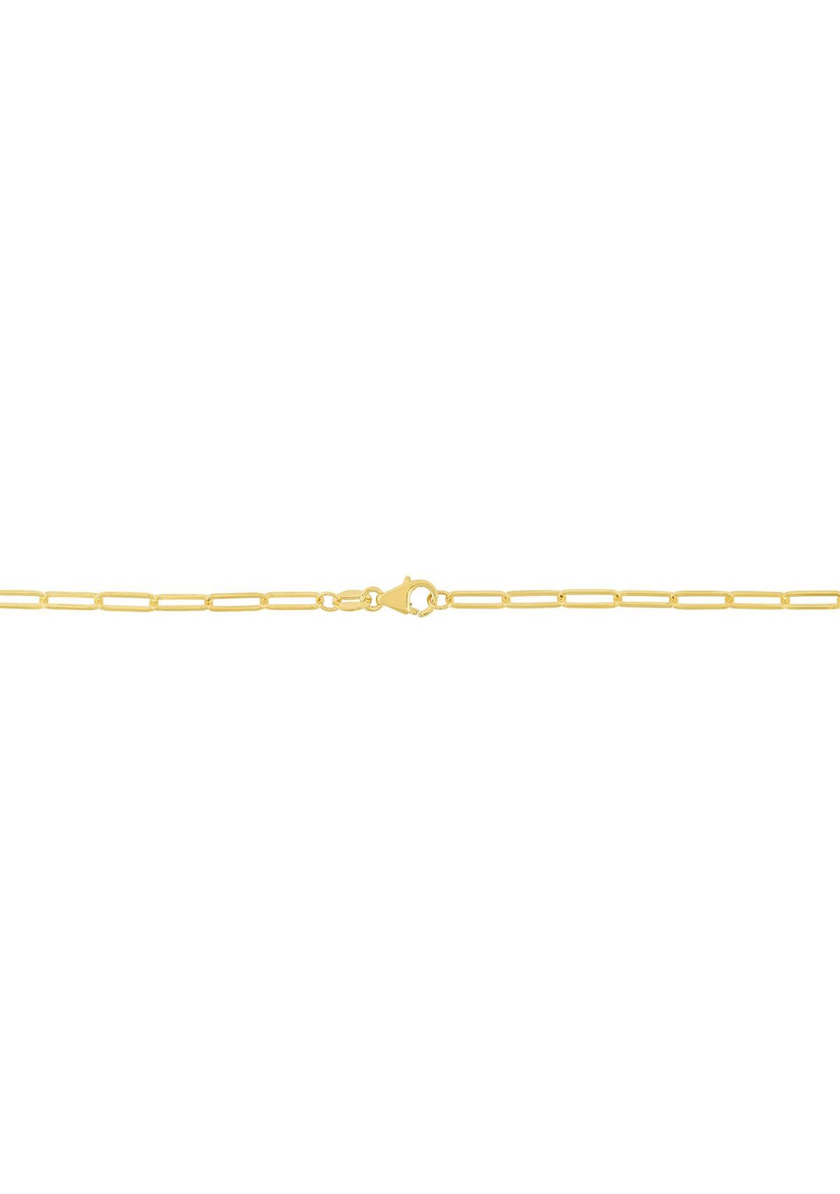 14 Karat Yellow Gold Paperclip Bracelet
