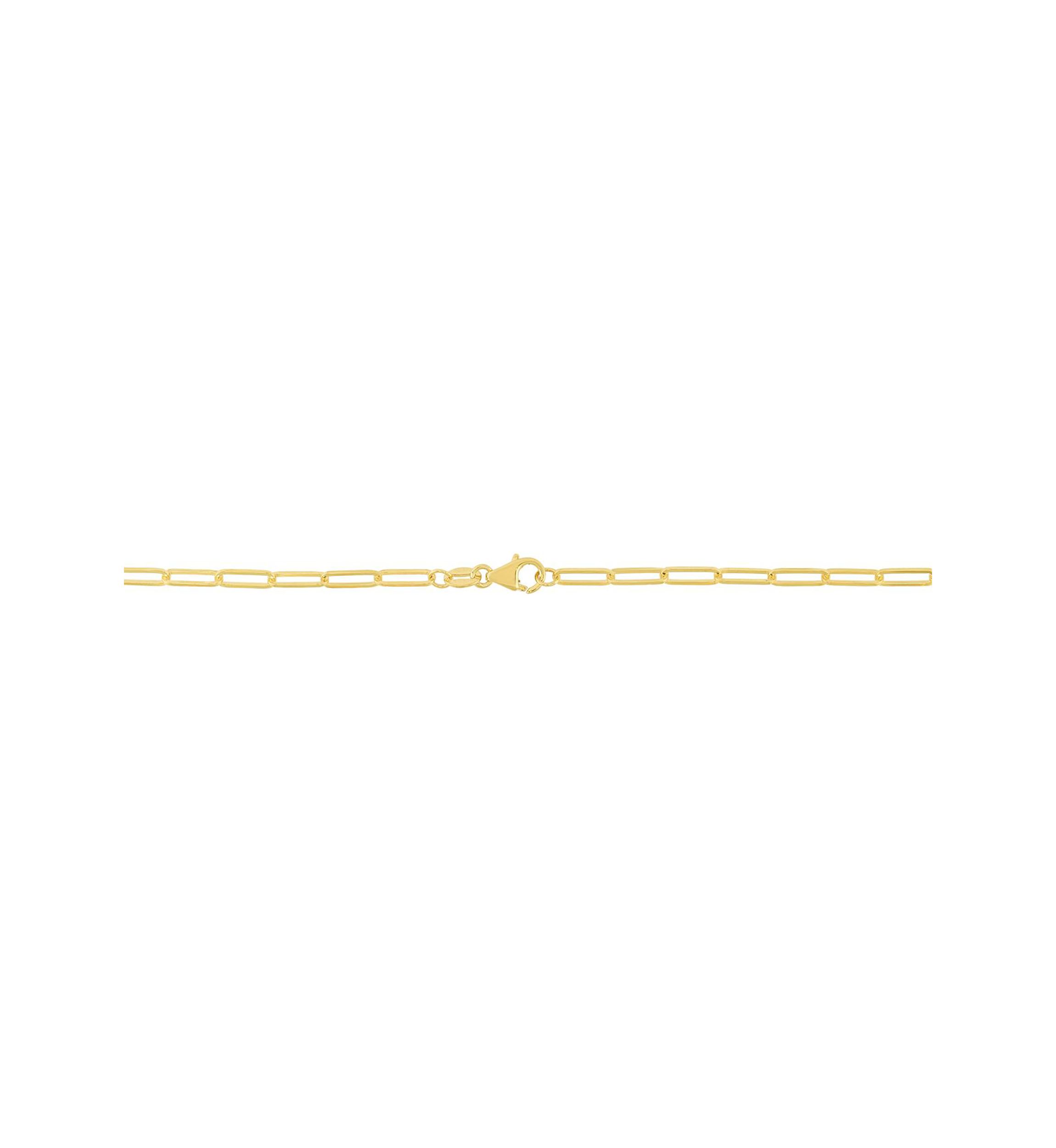 14 Karat Yellow Gold Paperclip Bracelet