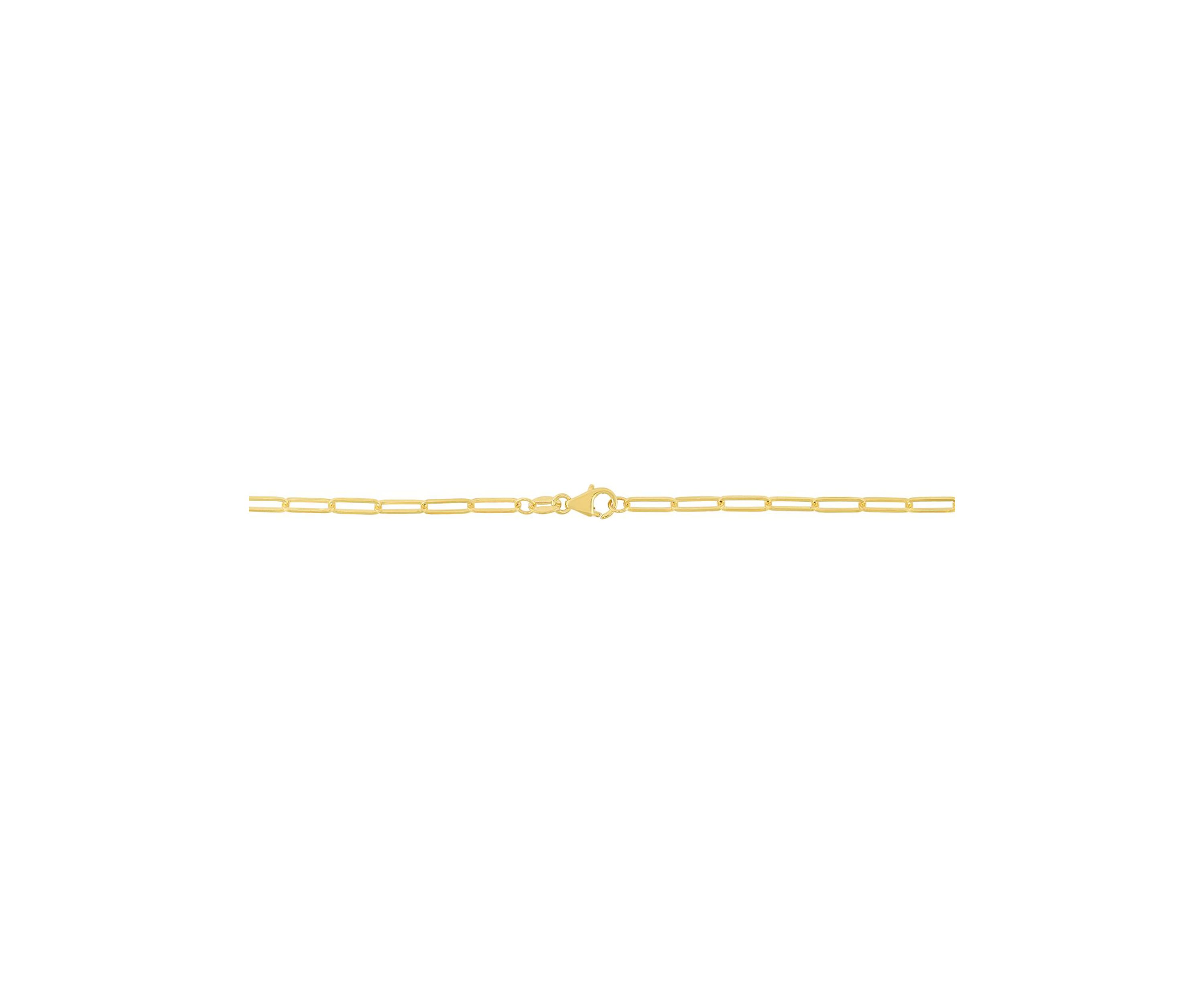 14 Karat Yellow Gold Paperclip Bracelet