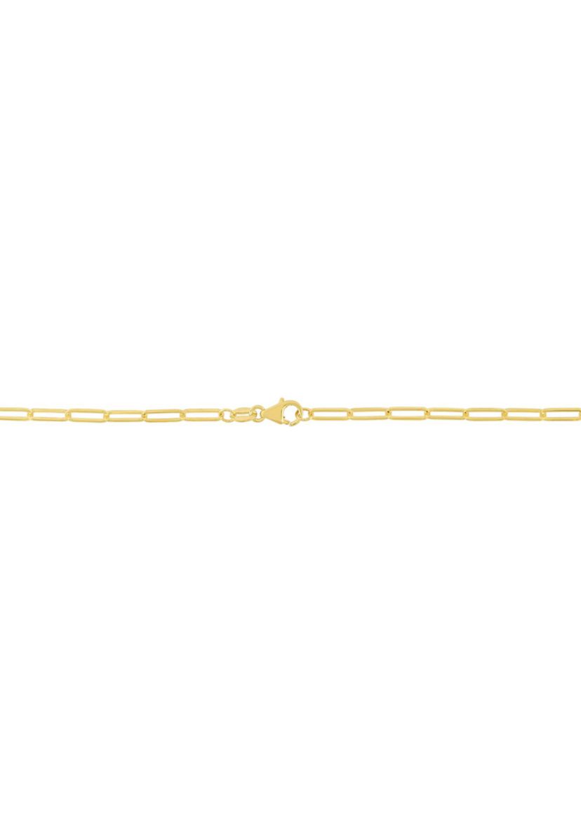 14 Karat Yellow Gold Paperclip Bracelet