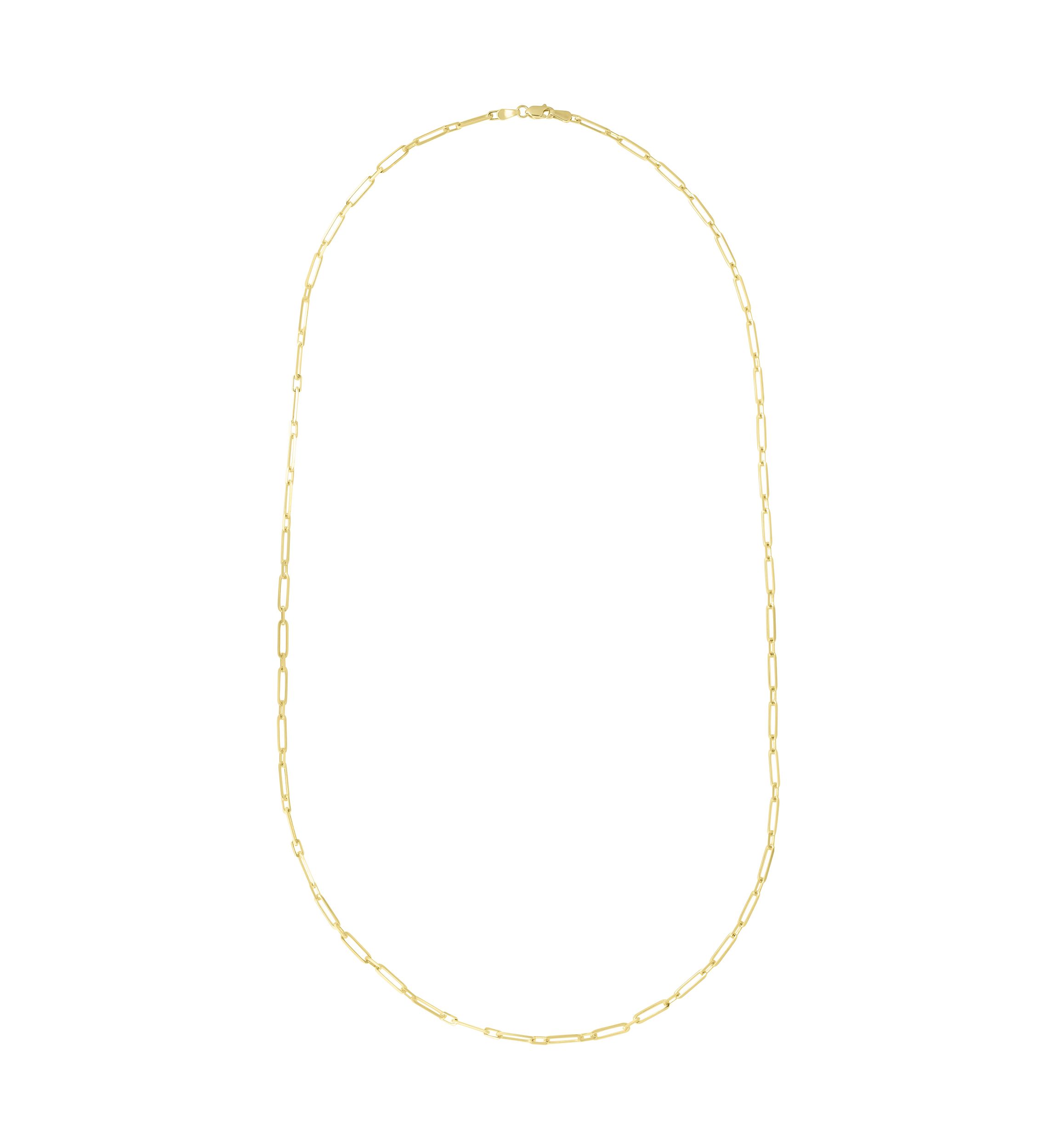 14Ky Paperclip Anklet