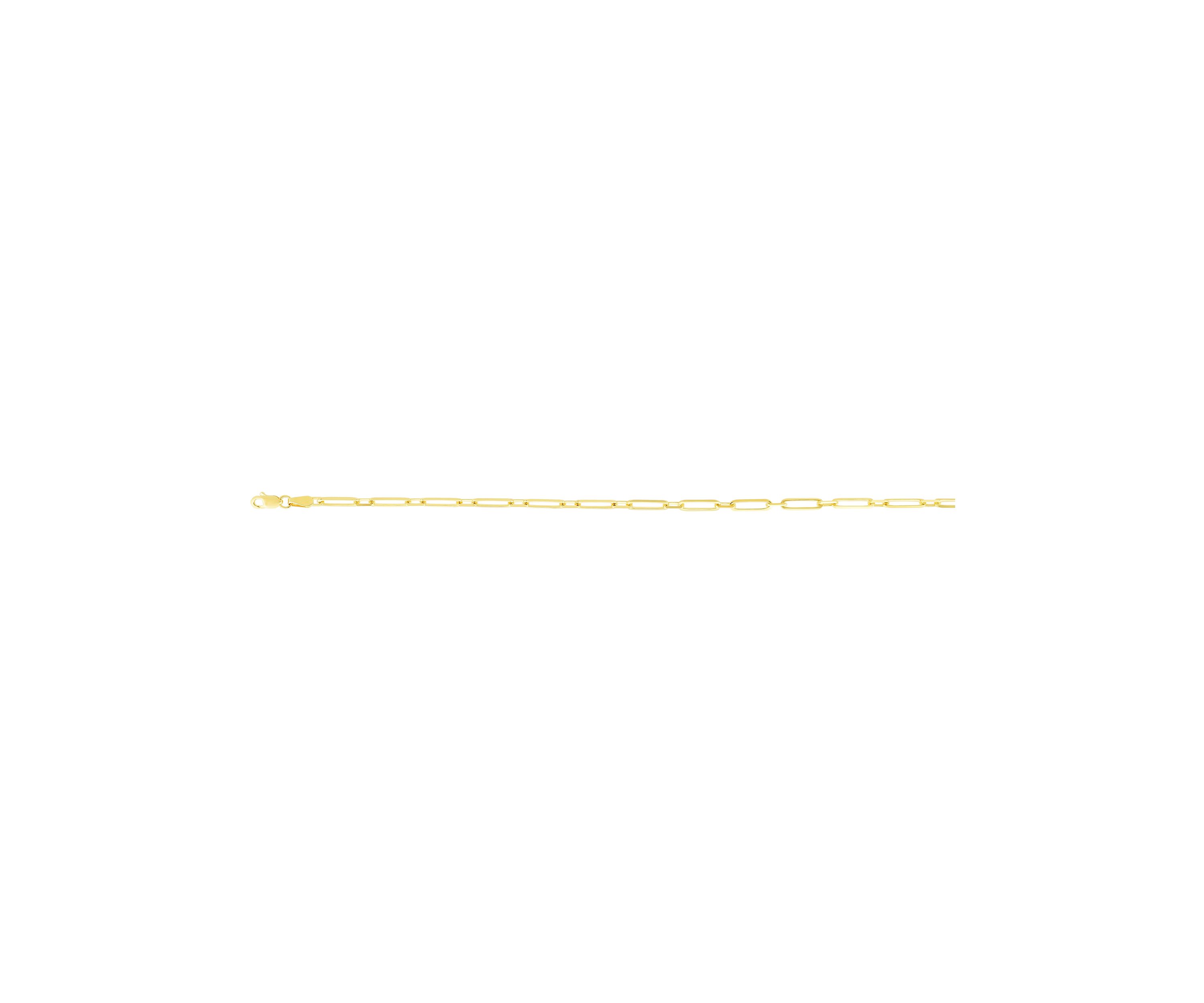 14Ky Paperclip Anklet