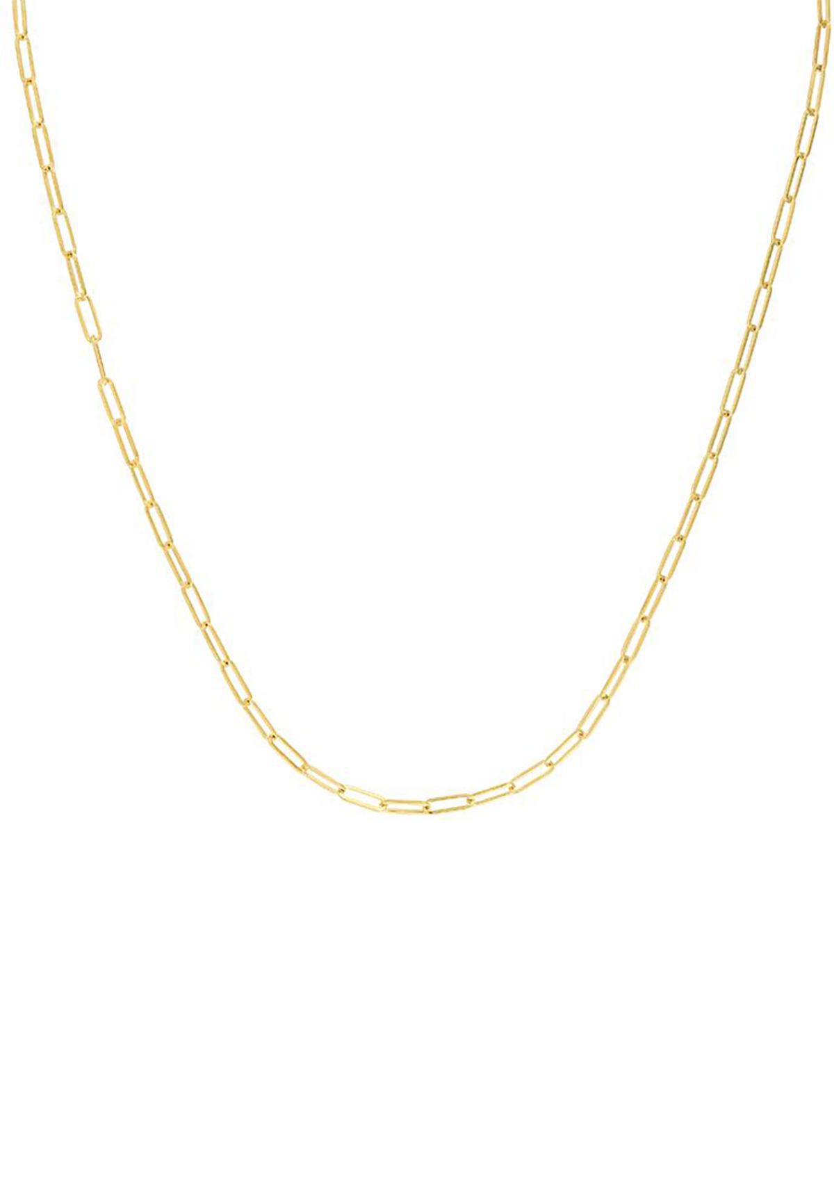 14Ky Paperclip Anklet