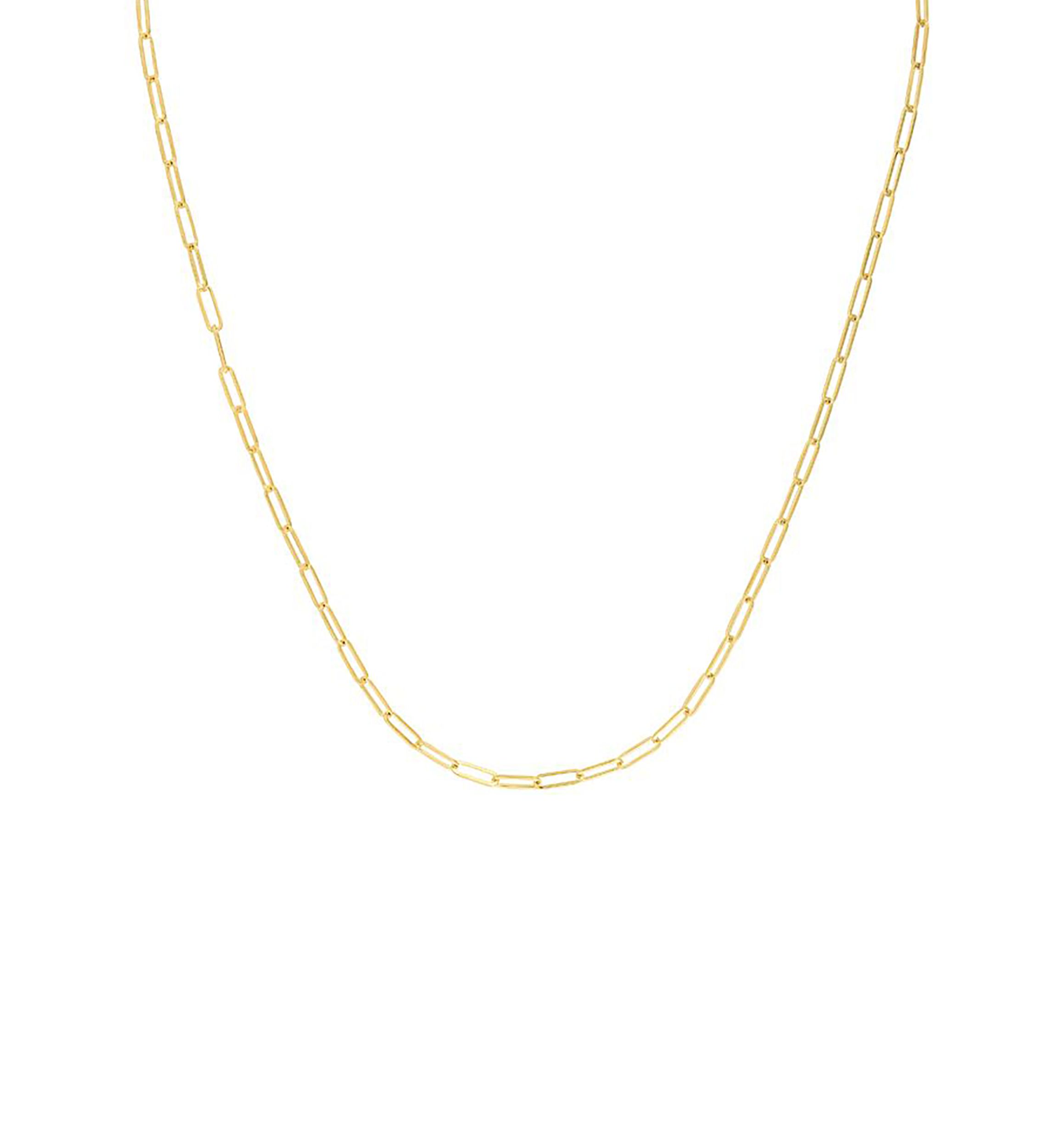 14Ky Paperclip Anklet