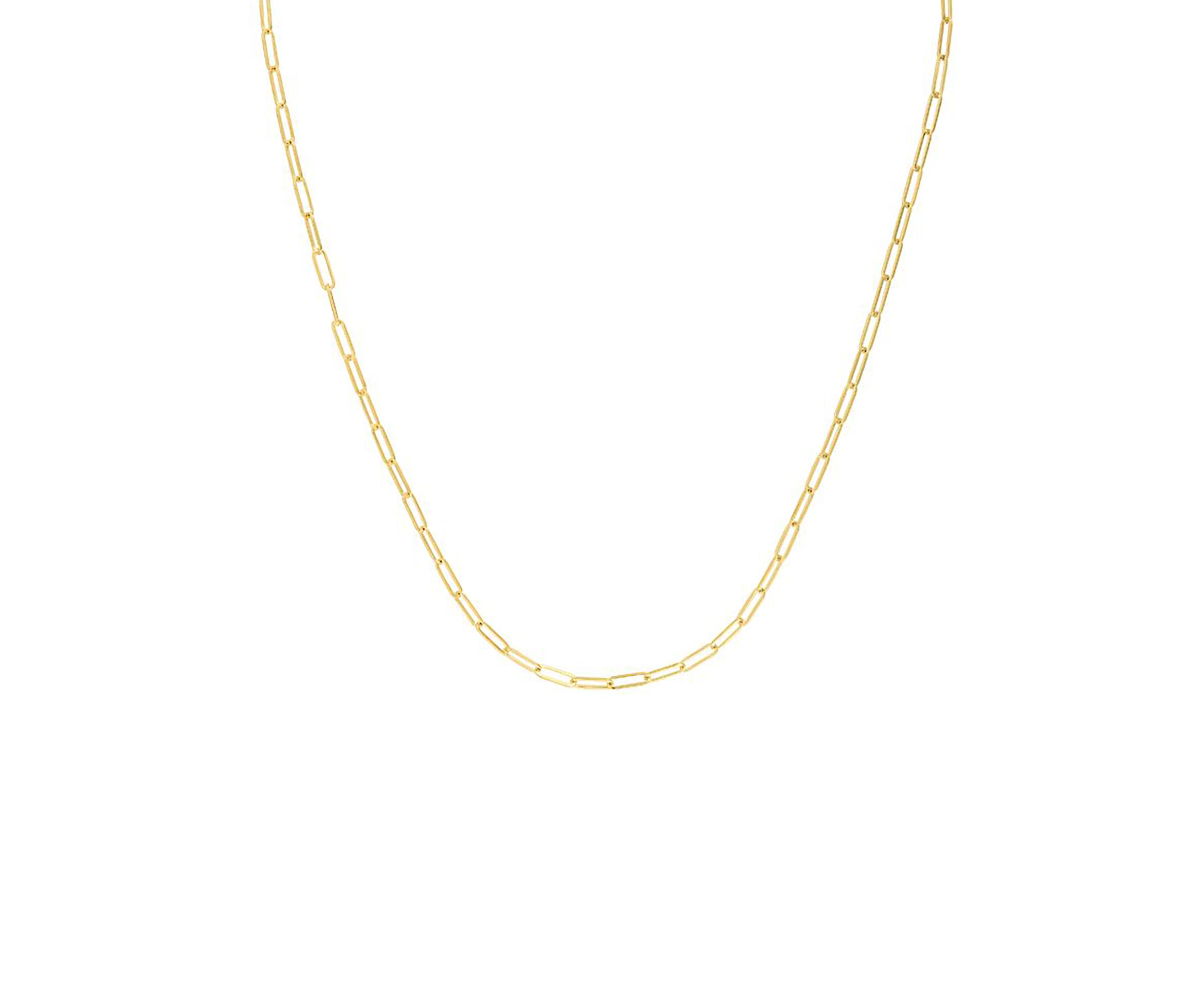 14Ky Paperclip Anklet