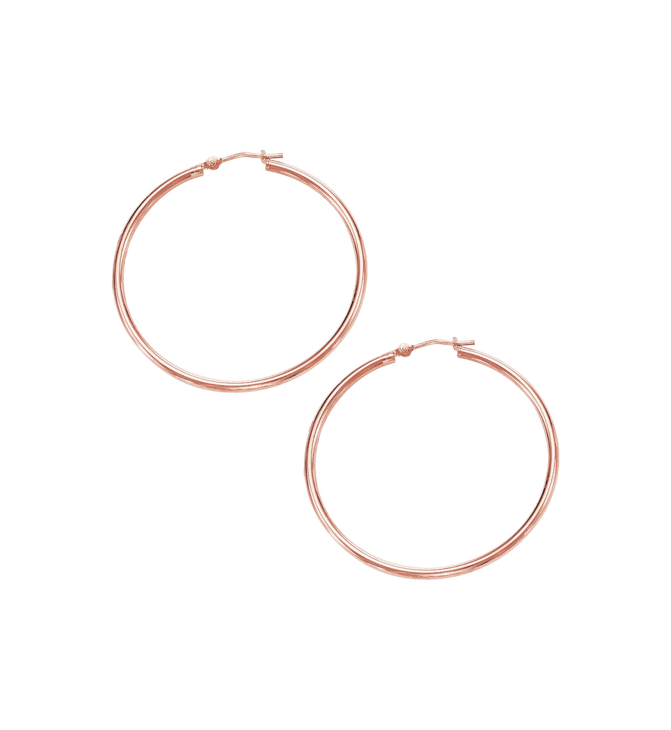 14Kp Round Tube Earring