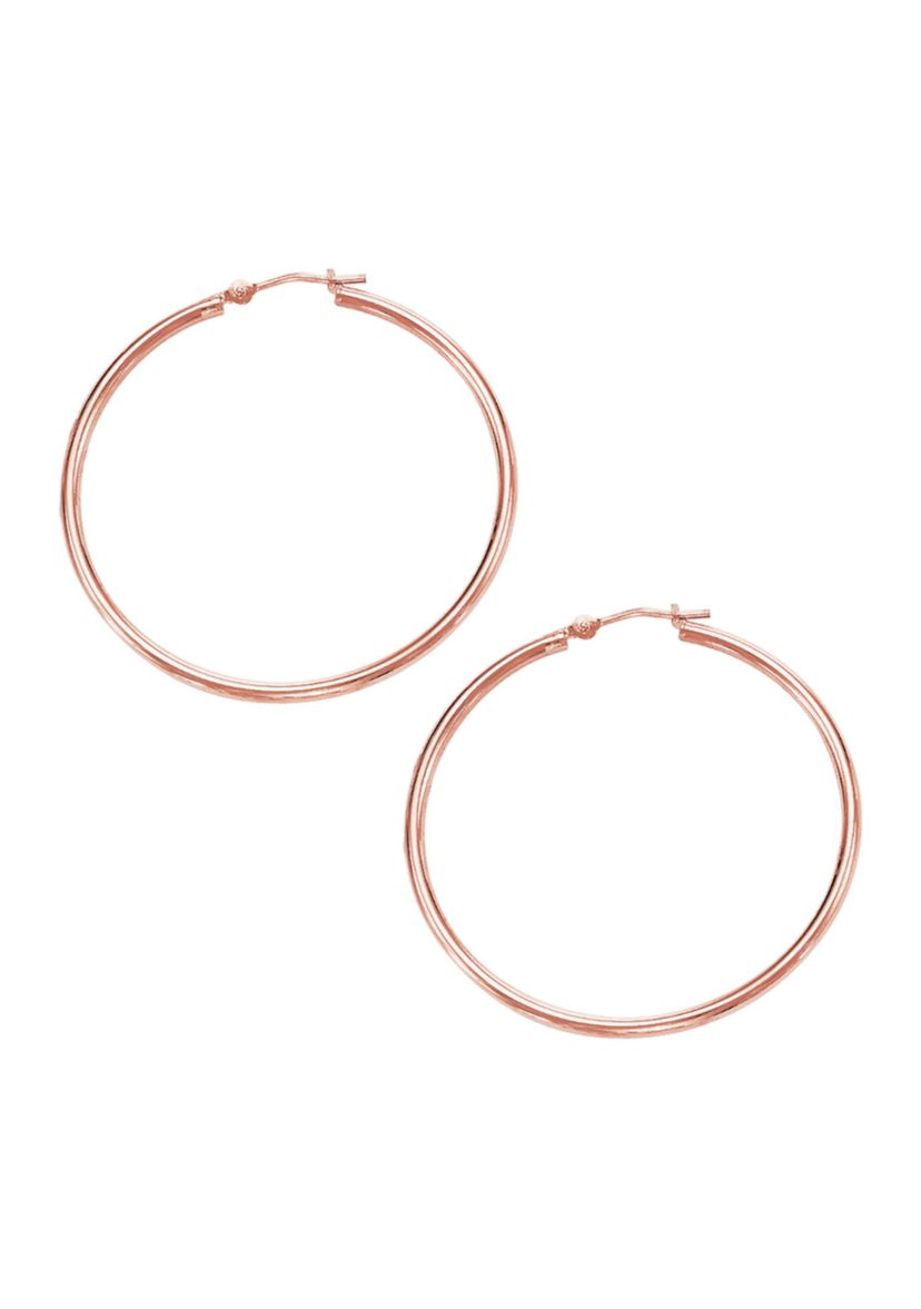 14Kp Round Tube Earring