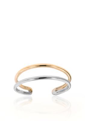 14k Two Tone Gold Toe Ring