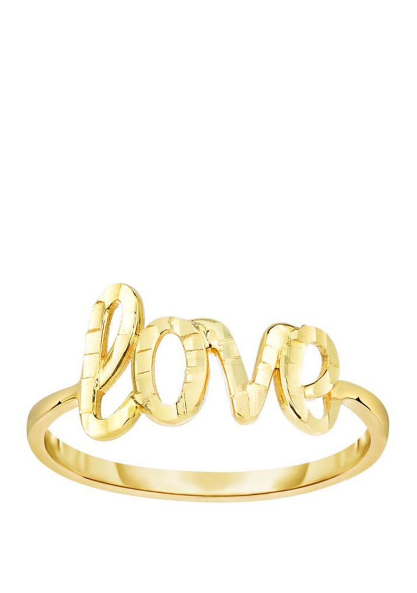 Love Ring in 14k Yellow Gold