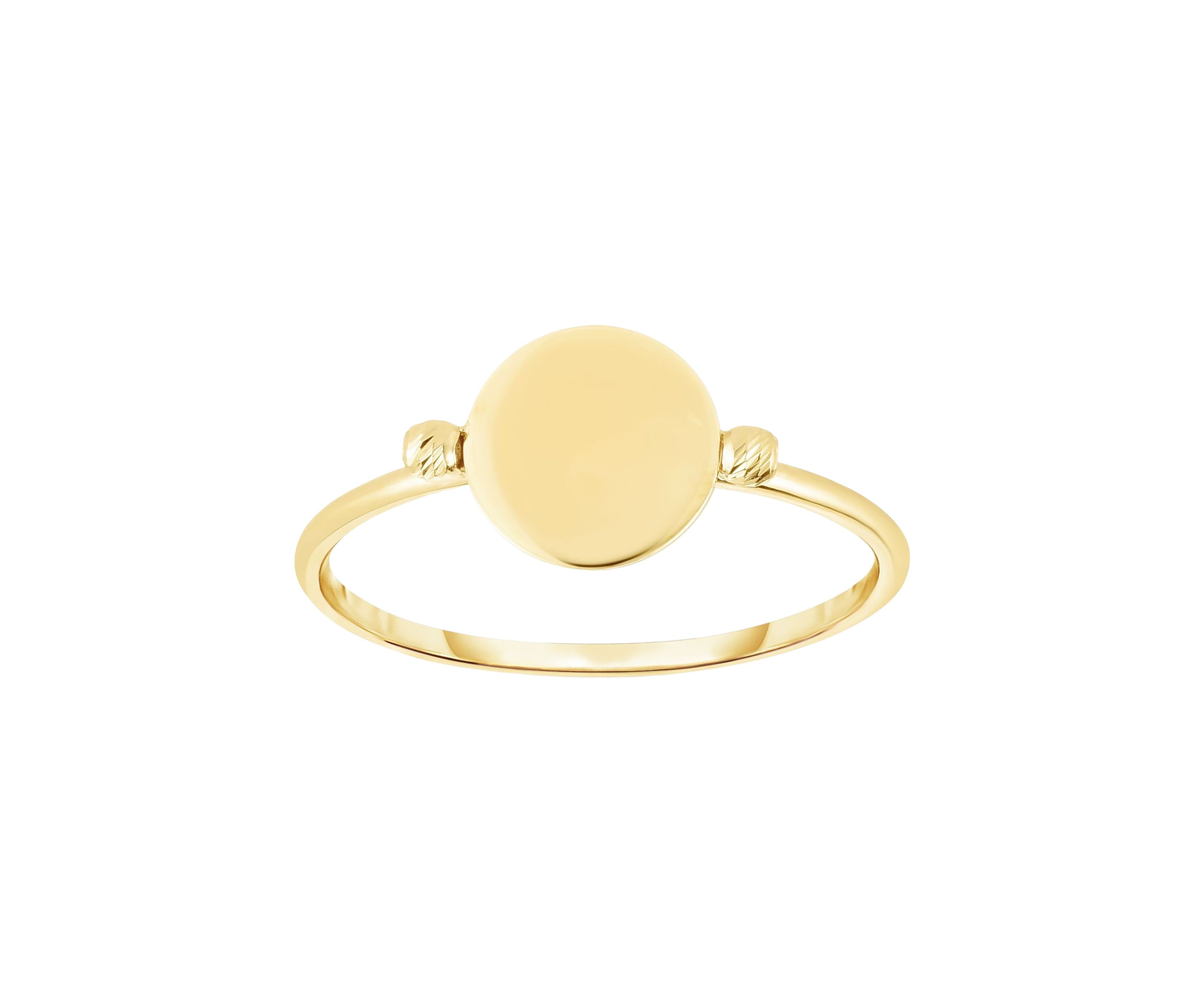 14Ky Flat Disc Ring