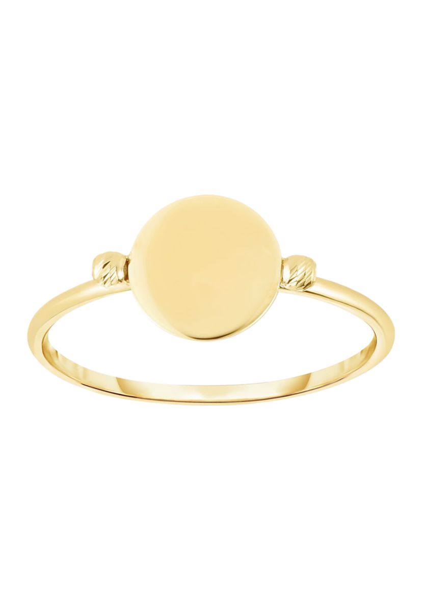 14Ky Flat Disc Ring