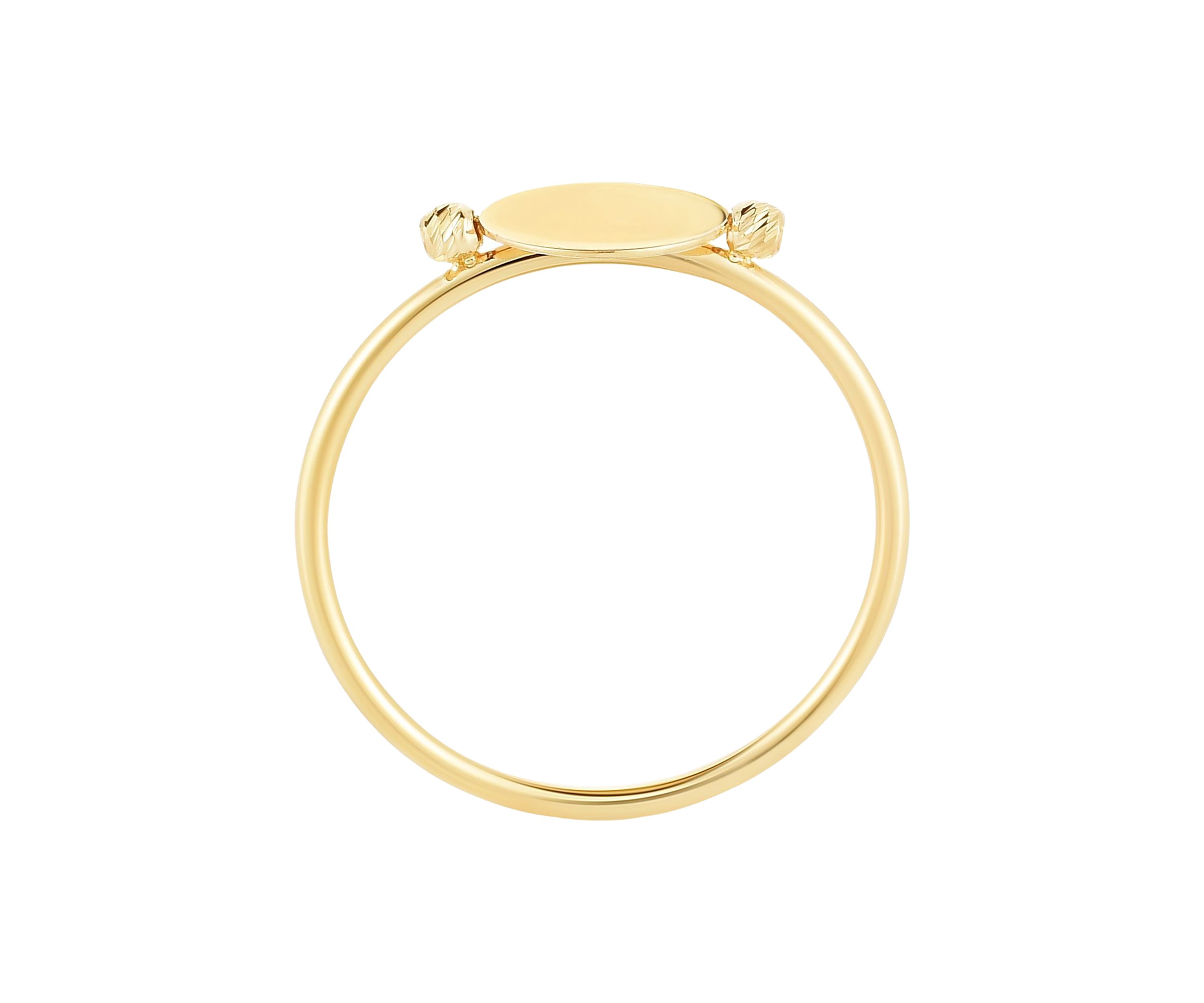 14Ky Flat Disc Ring