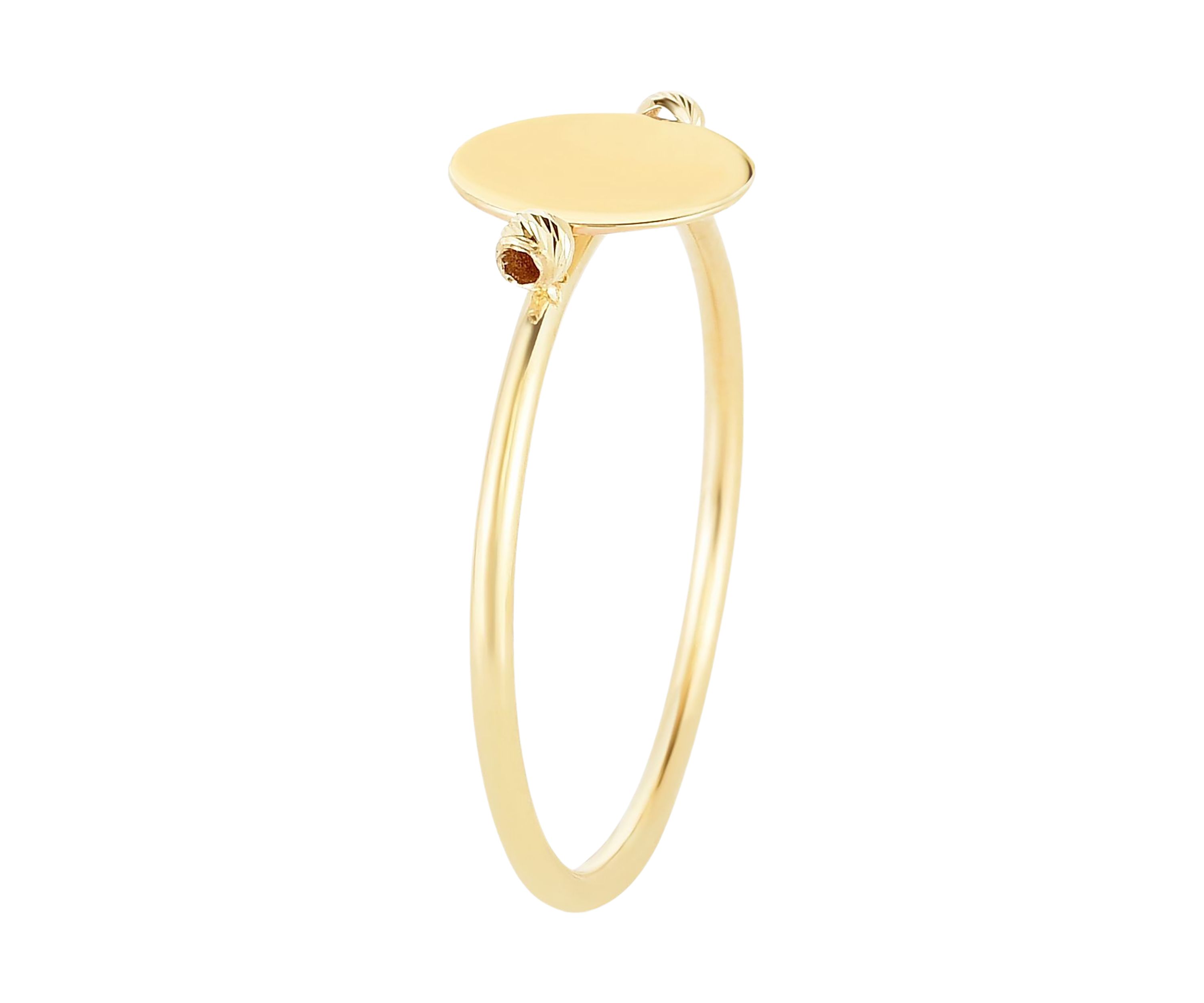 14Ky Flat Disc Ring