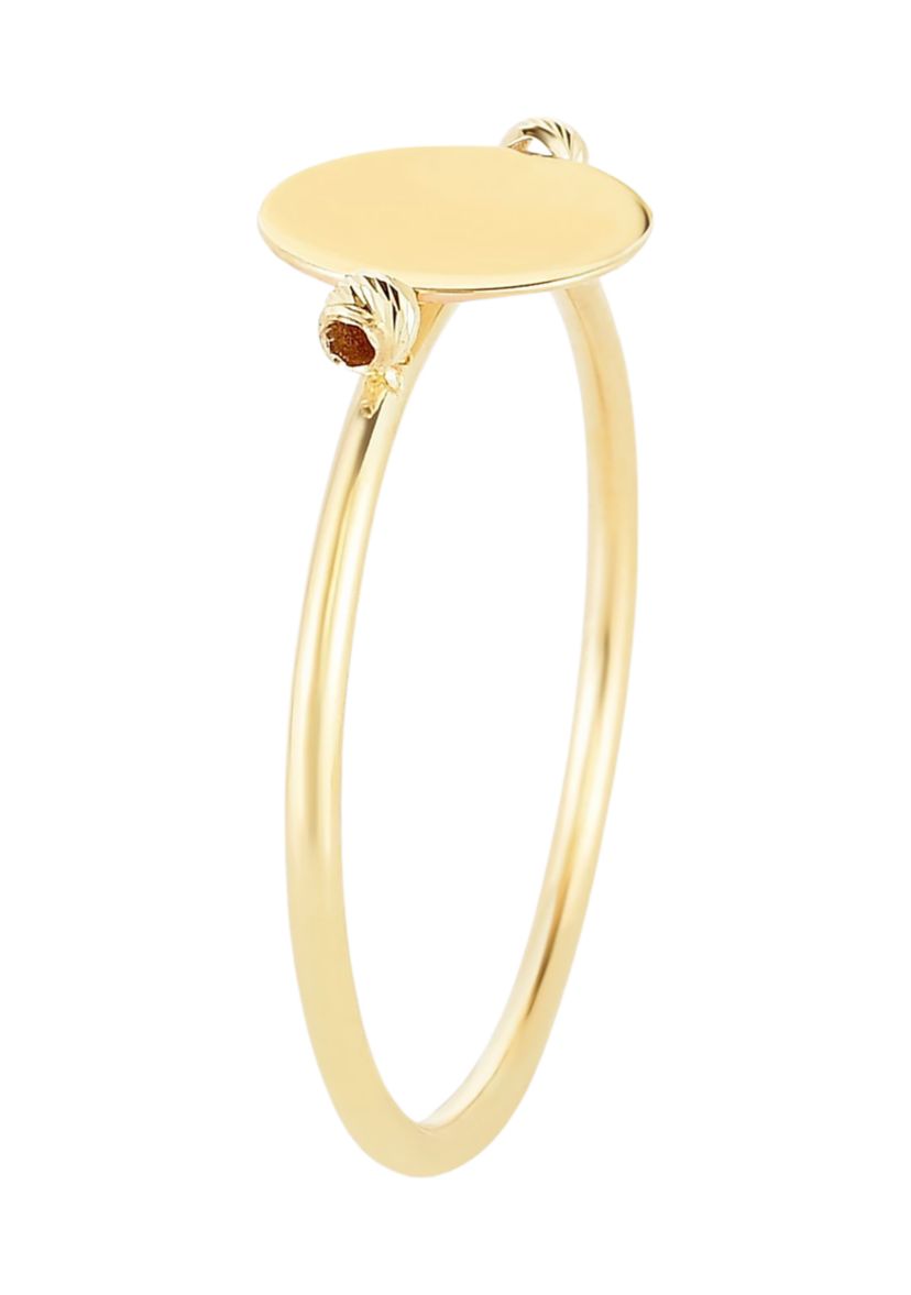 14Ky Flat Disc Ring