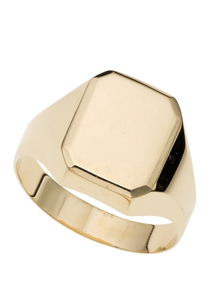 Polished Rectangle Ring in 14k Yellow Gold 
