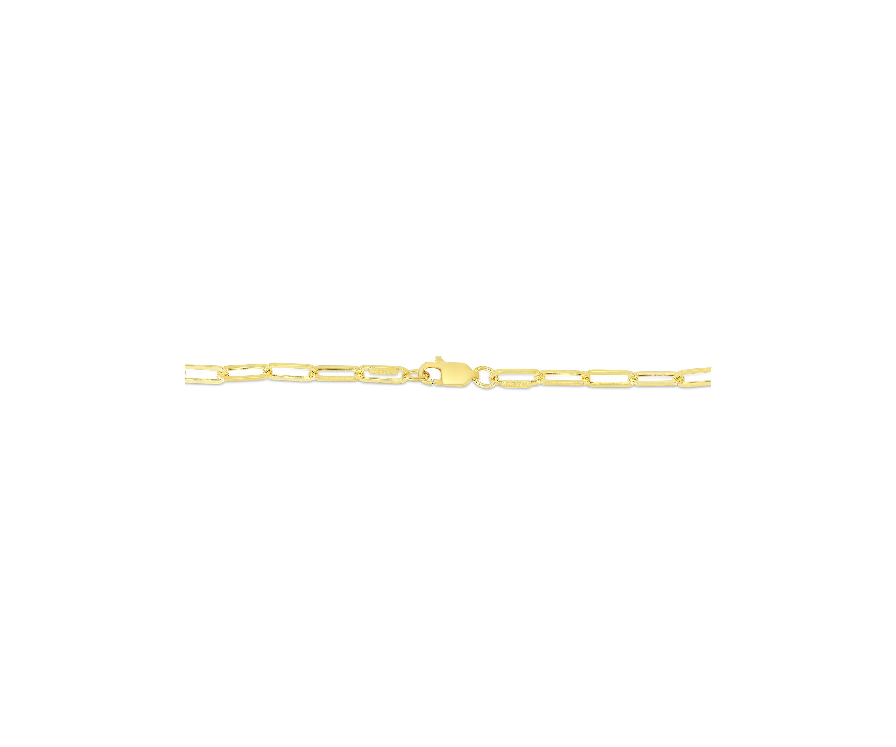 14Ky Paperclip Anklet Bracelet