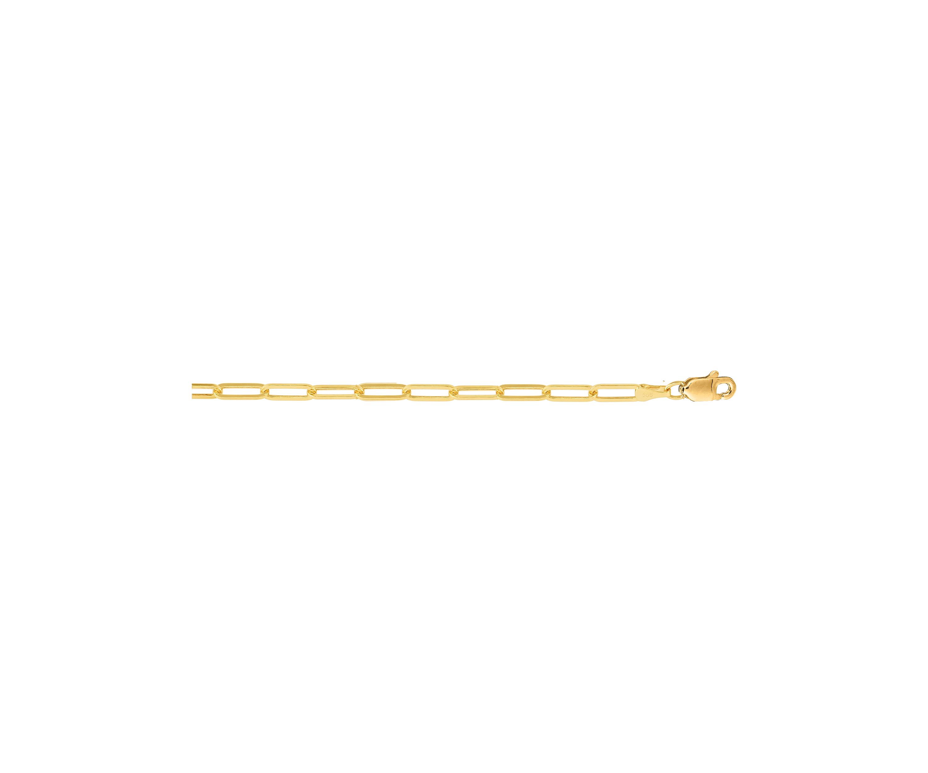 14Ky Paperclip Anklet Bracelet