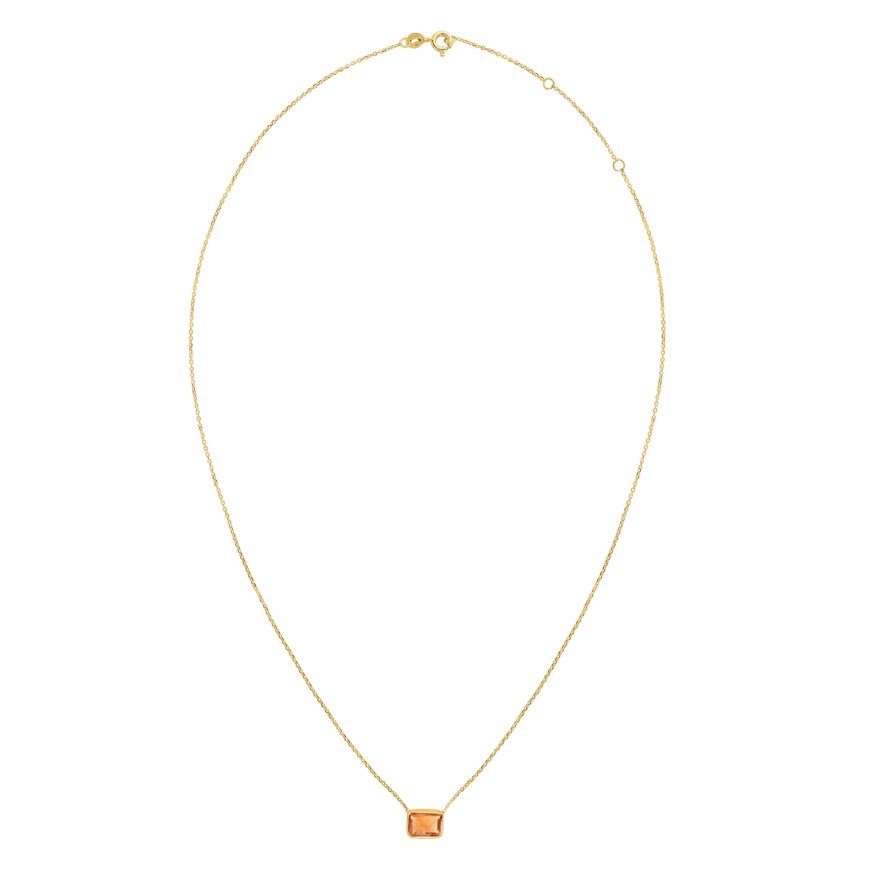 14Ky Cable Necklace With Citrine