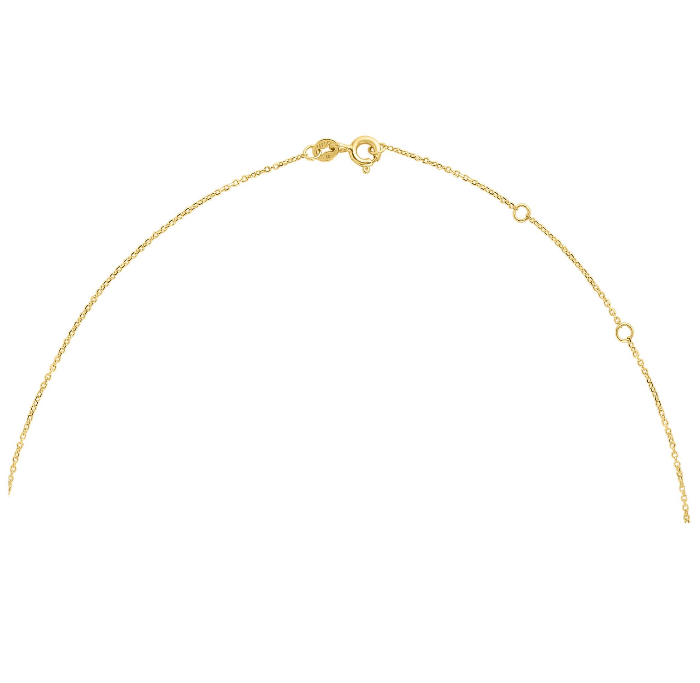 14Ky Cable Necklace With Citrine