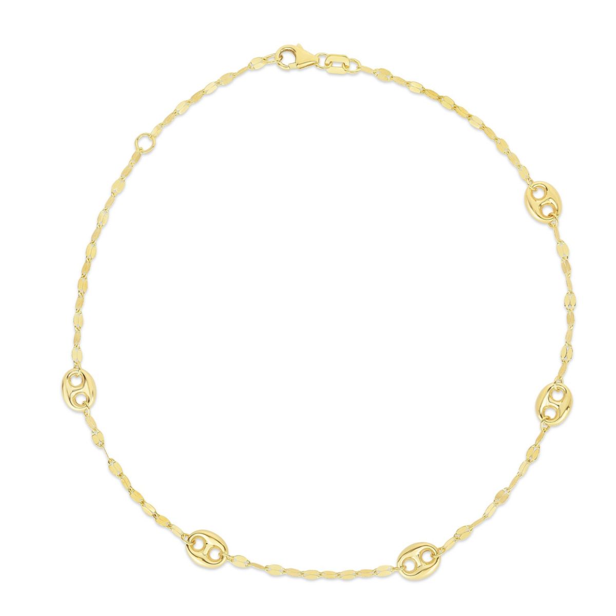 14Ky Mirror Anklet Bracelet