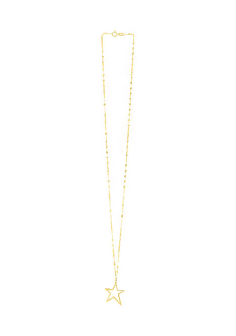 Belk & Co. 14K Yellow Gold Star Necklace