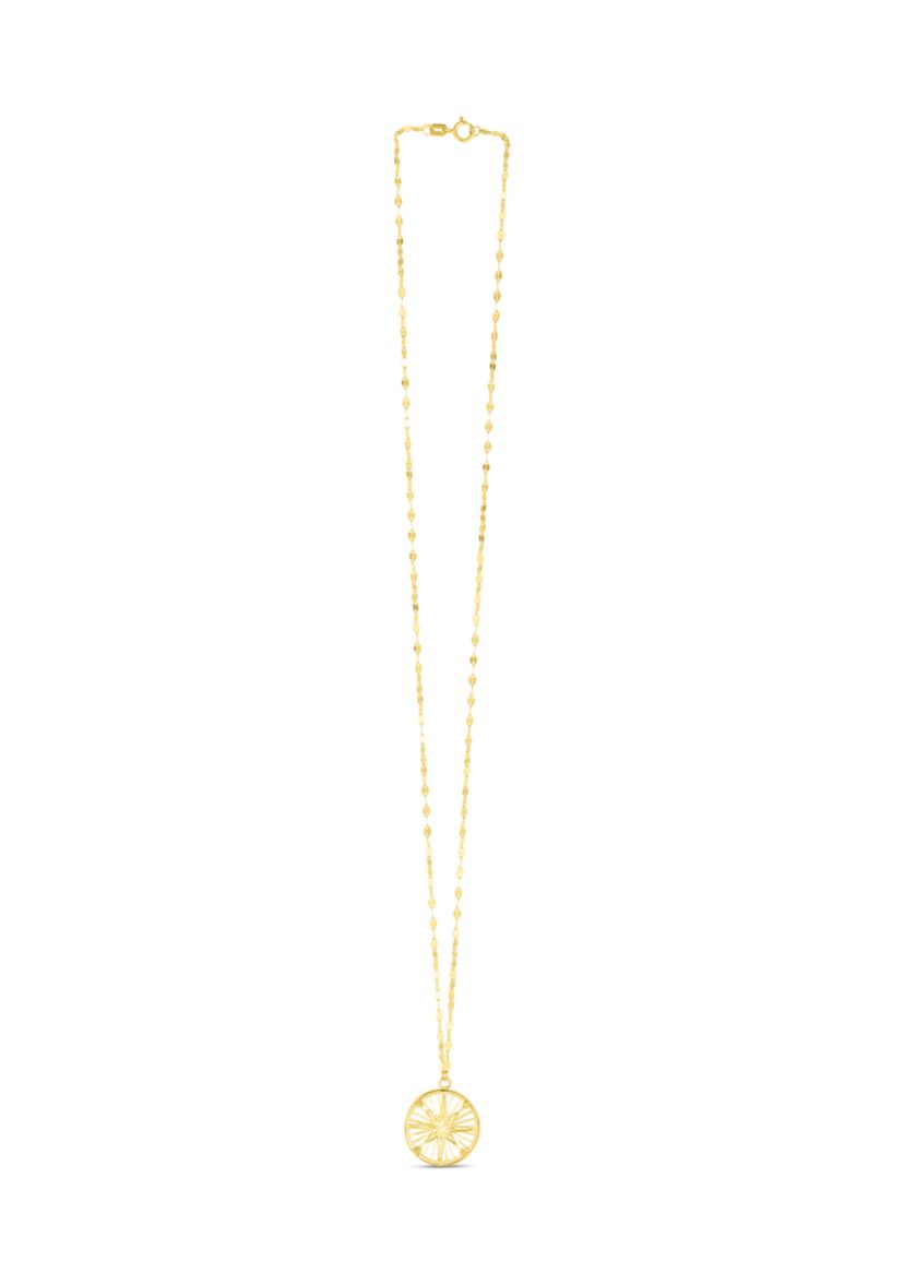 14Ky Compass Necklace