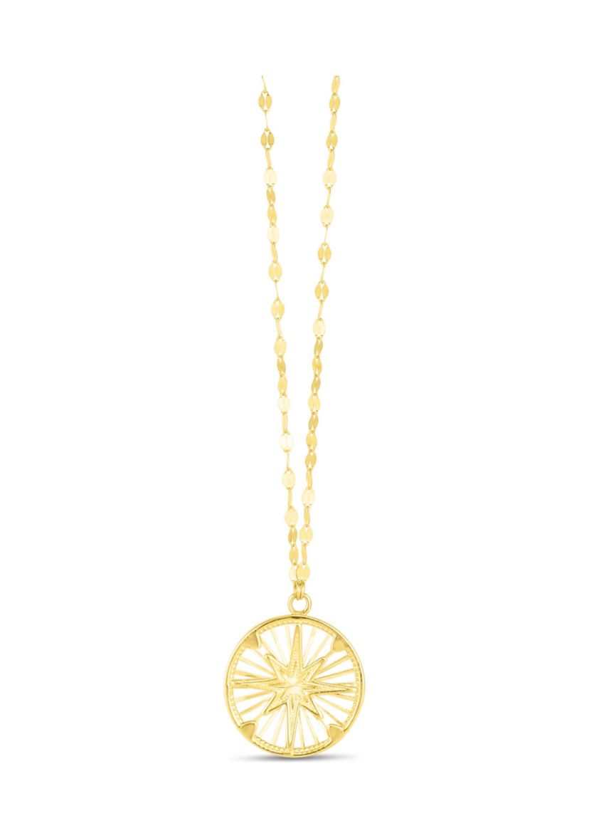 14Ky Compass Necklace