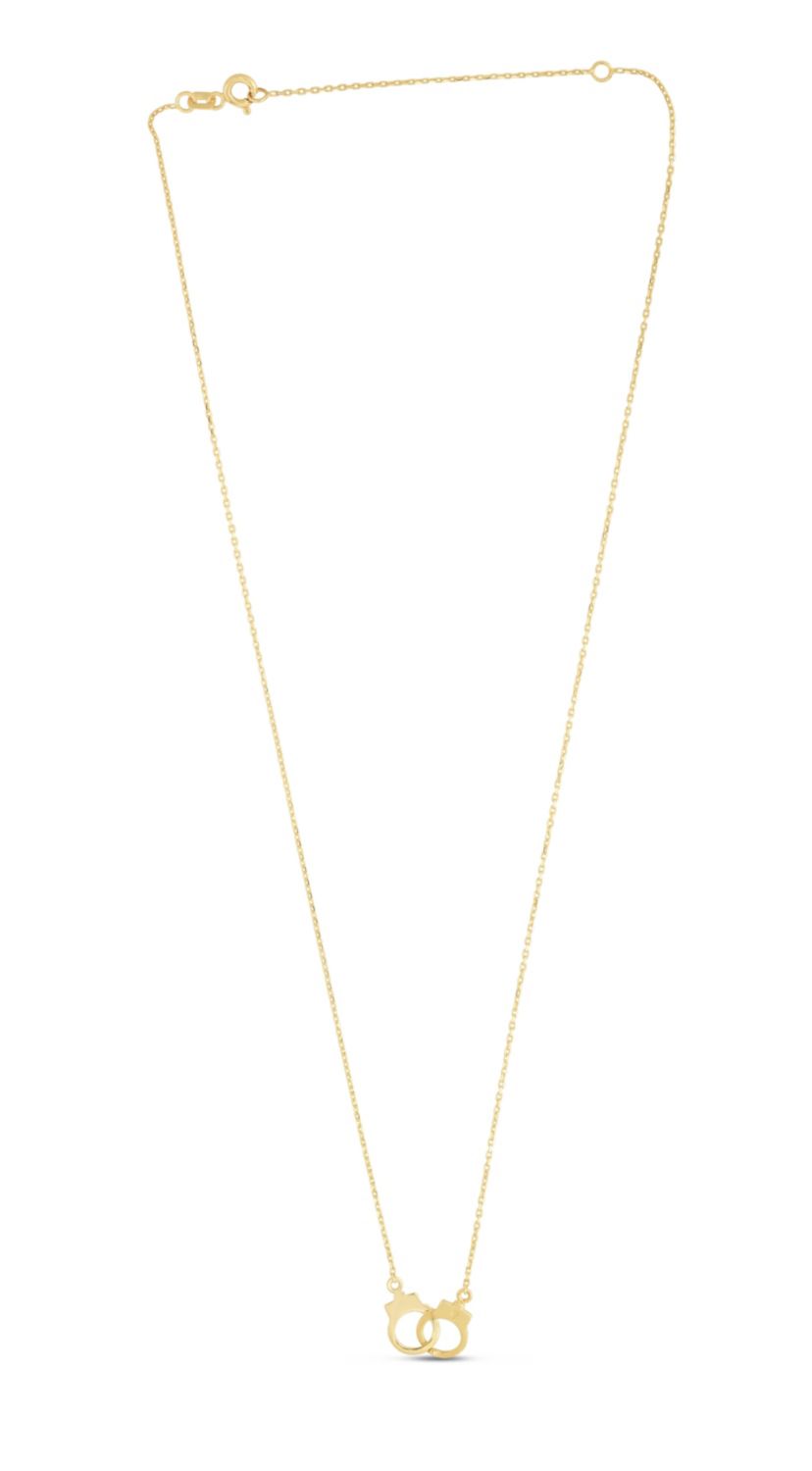 14 Karat Yellow Gold Handcuff Necklace