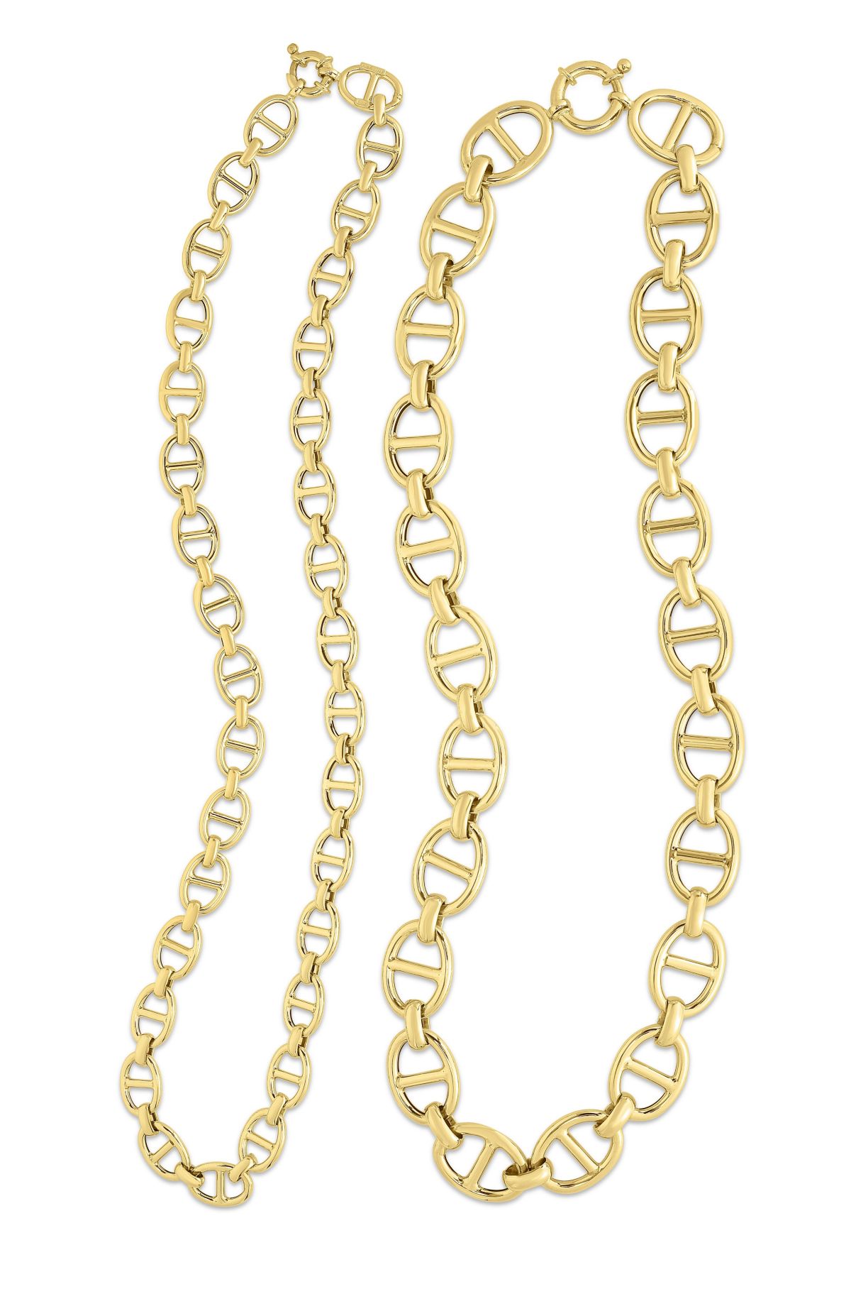 14 Karat Yellow Gold Flat Mariner Necklace