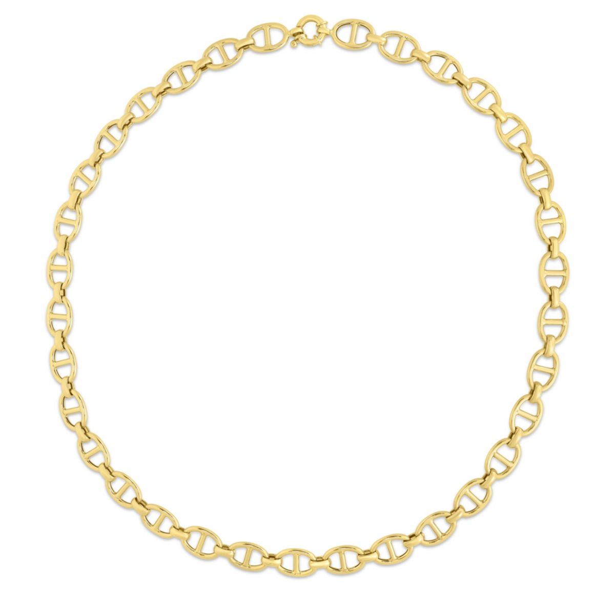 14 Karat Yellow Gold Flat Mariner Necklace