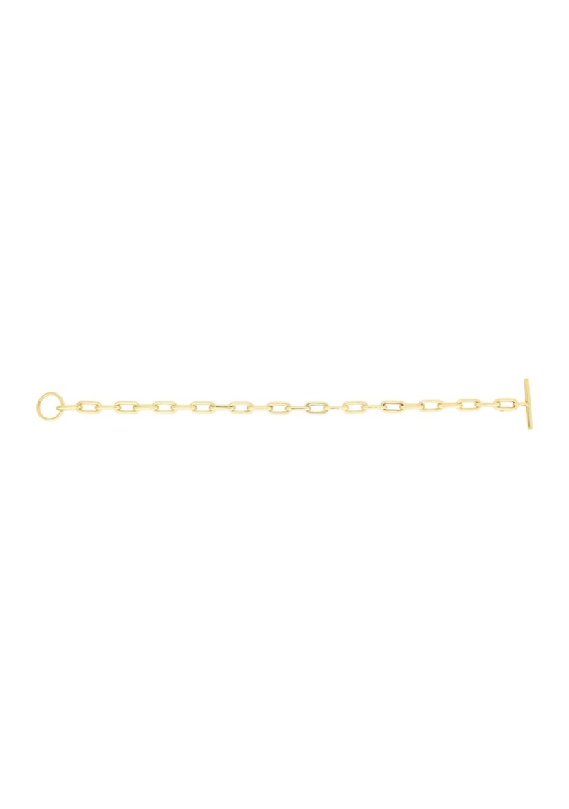 14Ky Toggle Paperclip Bracelet