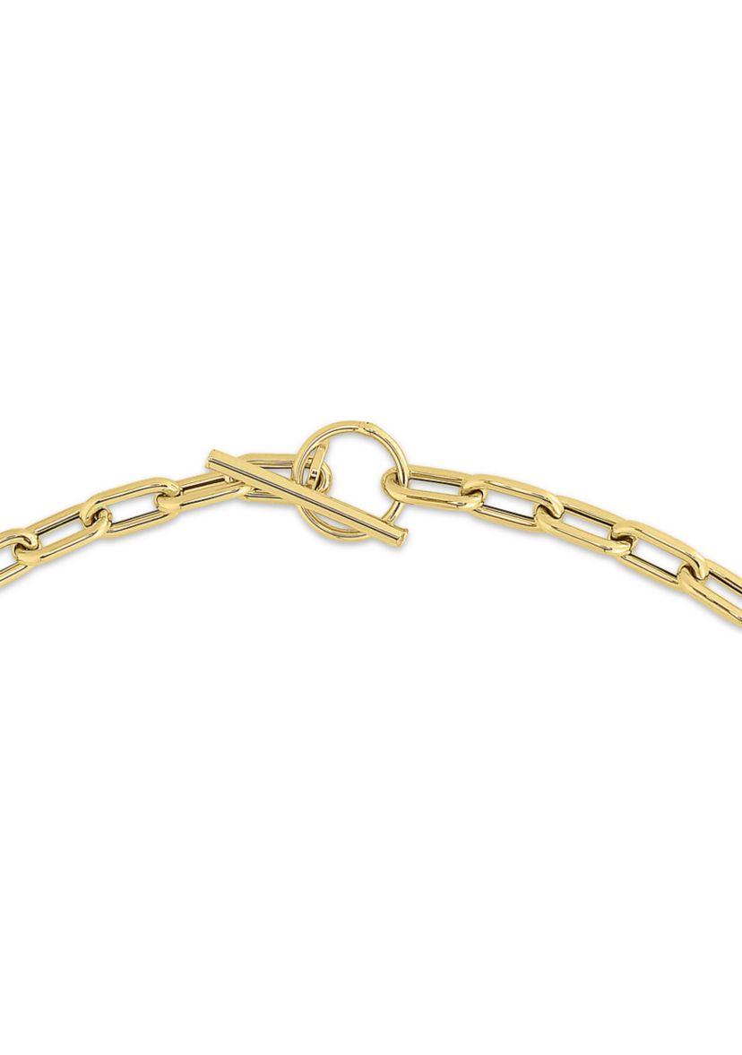 14Ky Toggle Paperclip Bracelet