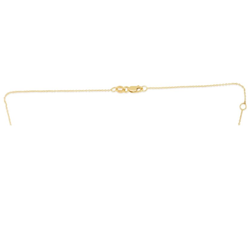 14K Yellow Gold  North Star Necklace With Diamond