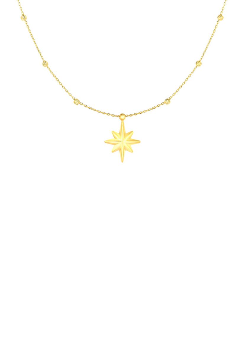 Star Pendant Necklace in 14k Yellow Gold