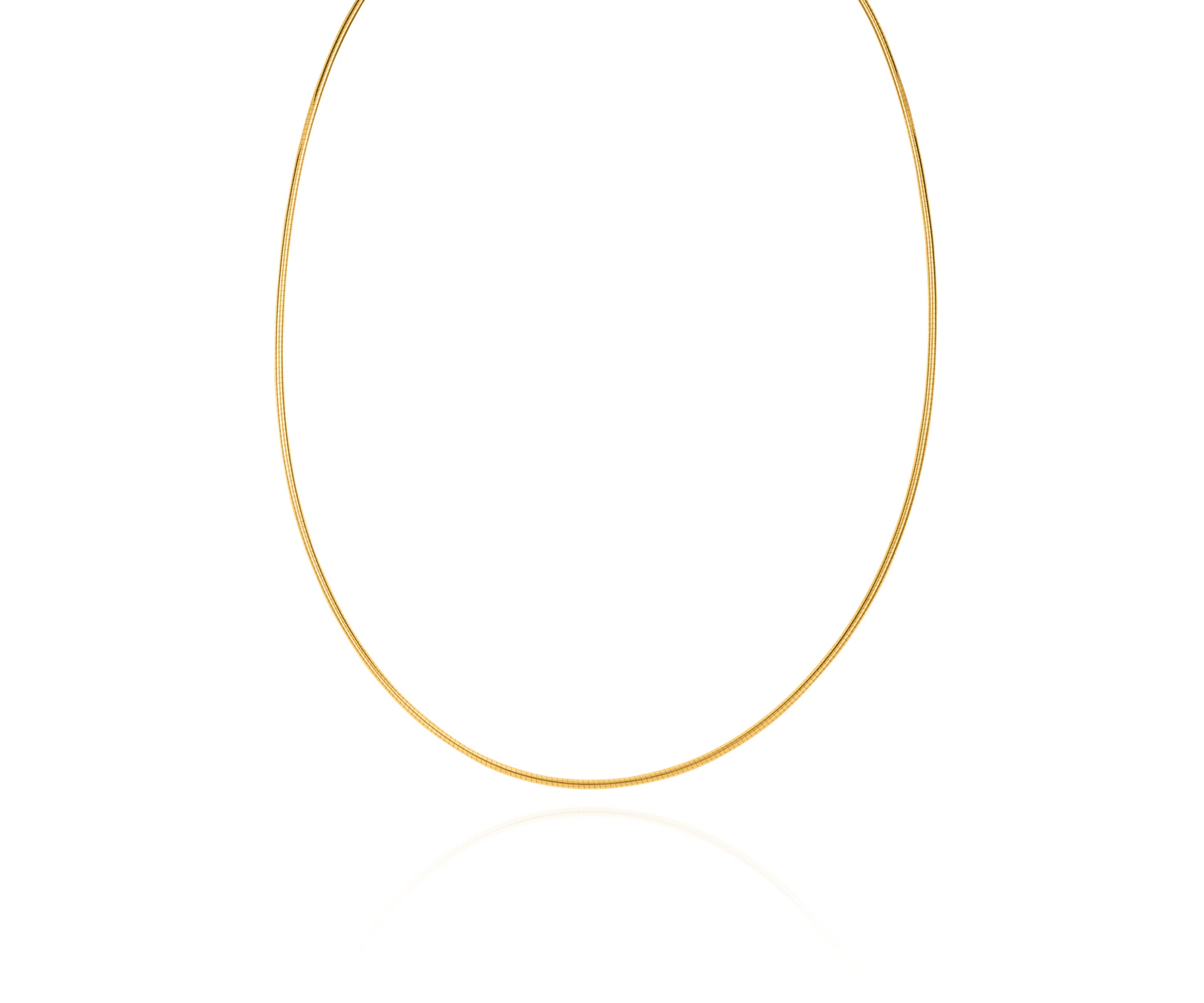 14k Yellow Gold 1.5mm Omega Necklace