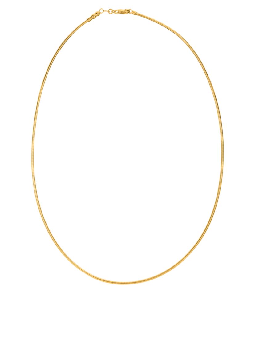 14k Yellow Gold 1.5mm Omega Necklace