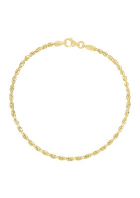 Belk & Co 14K Rope Anklet Bracelet