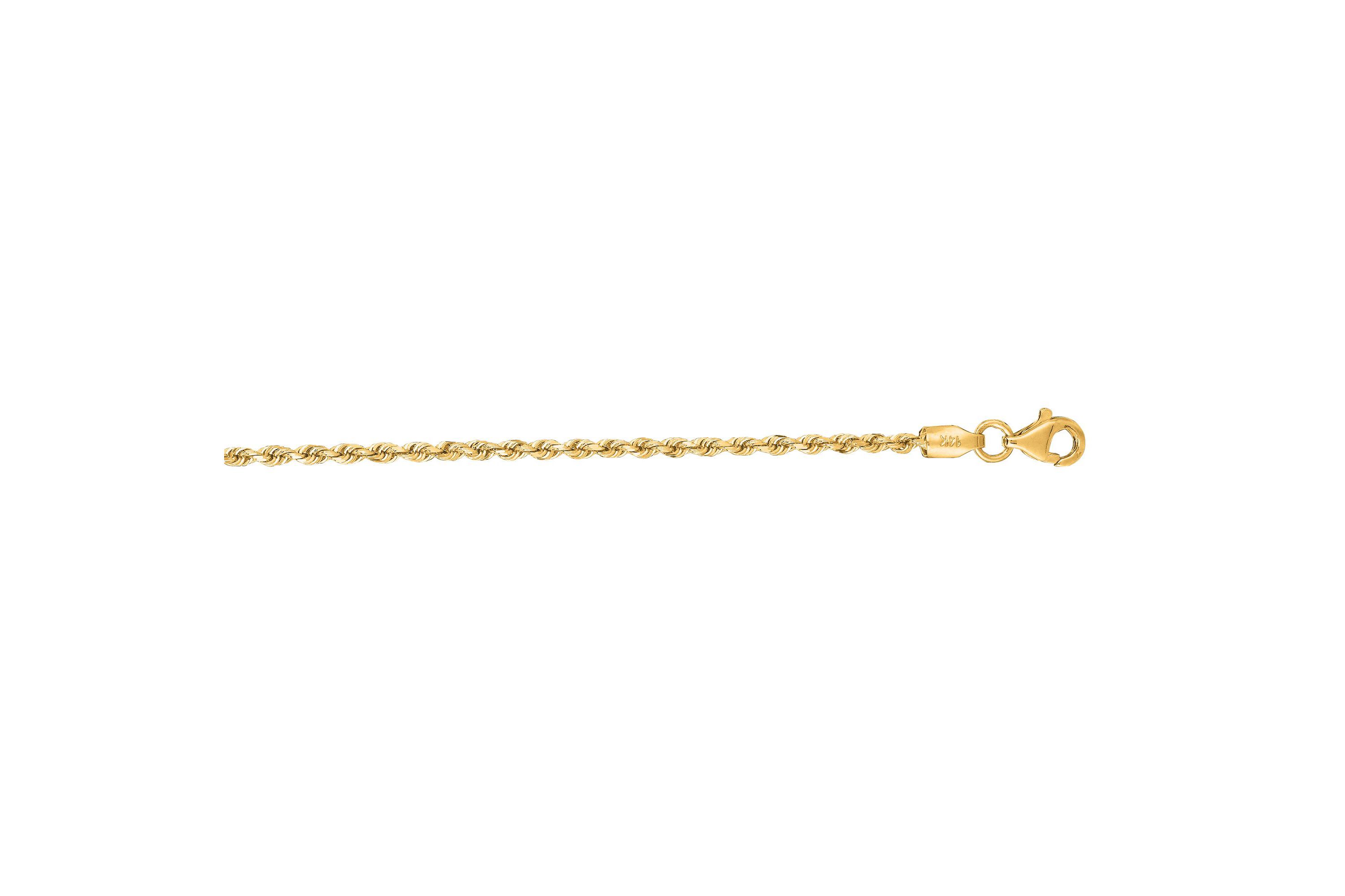 14K Rope Anklet Bracelet