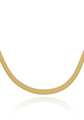 14k Two Tone Gold Reversible Omega Necklace