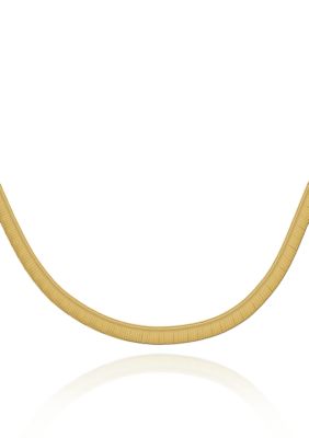 Belk & Co 14k Two Tone Gold Reversible Omega Necklace, 17 in
