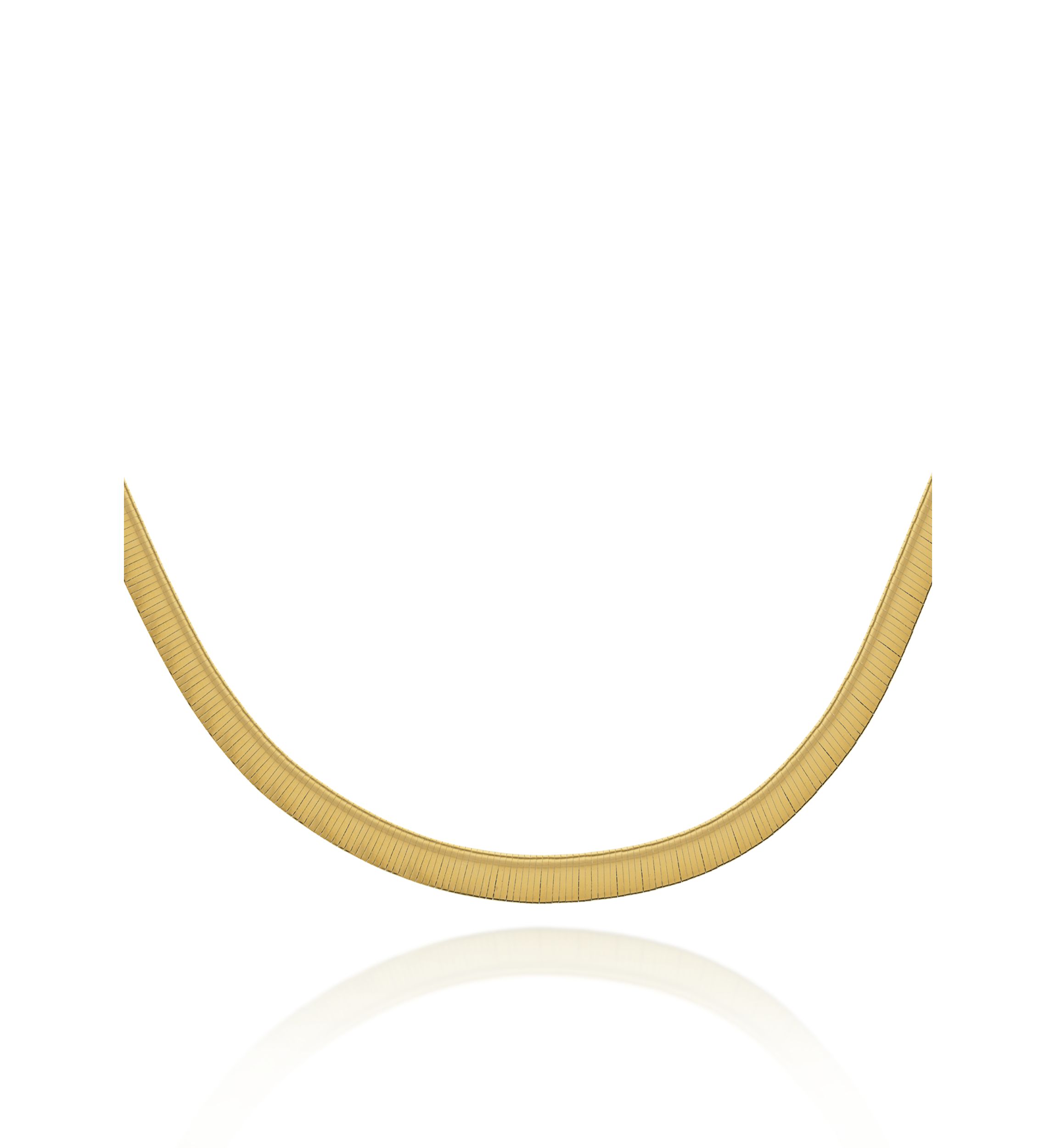 14k Two Tone Gold Reversible Omega Necklace