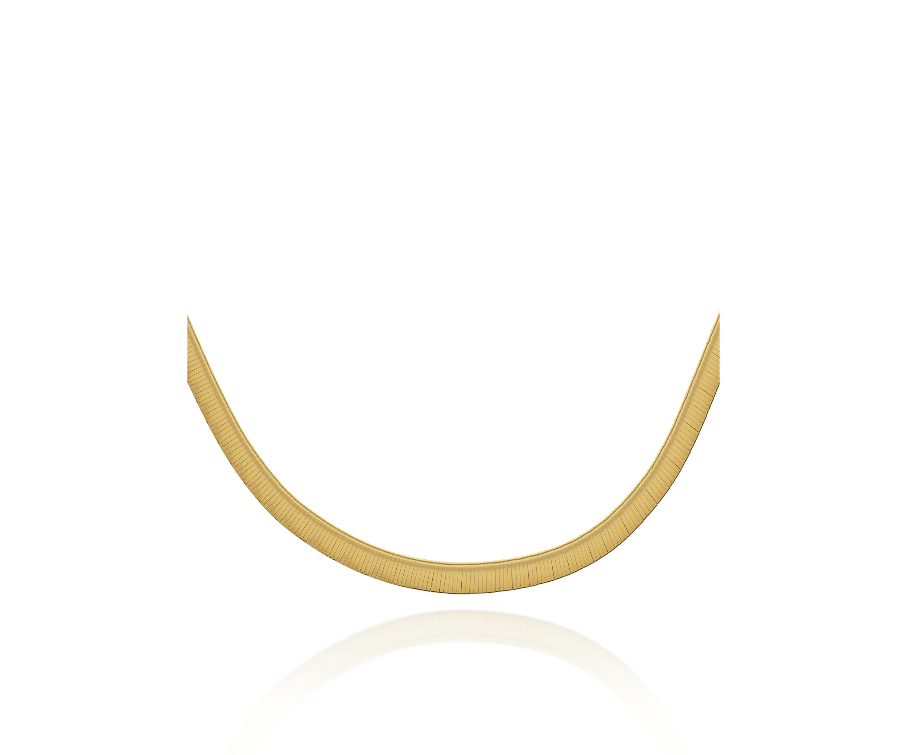14k Two Tone Gold Reversible Omega Necklace
