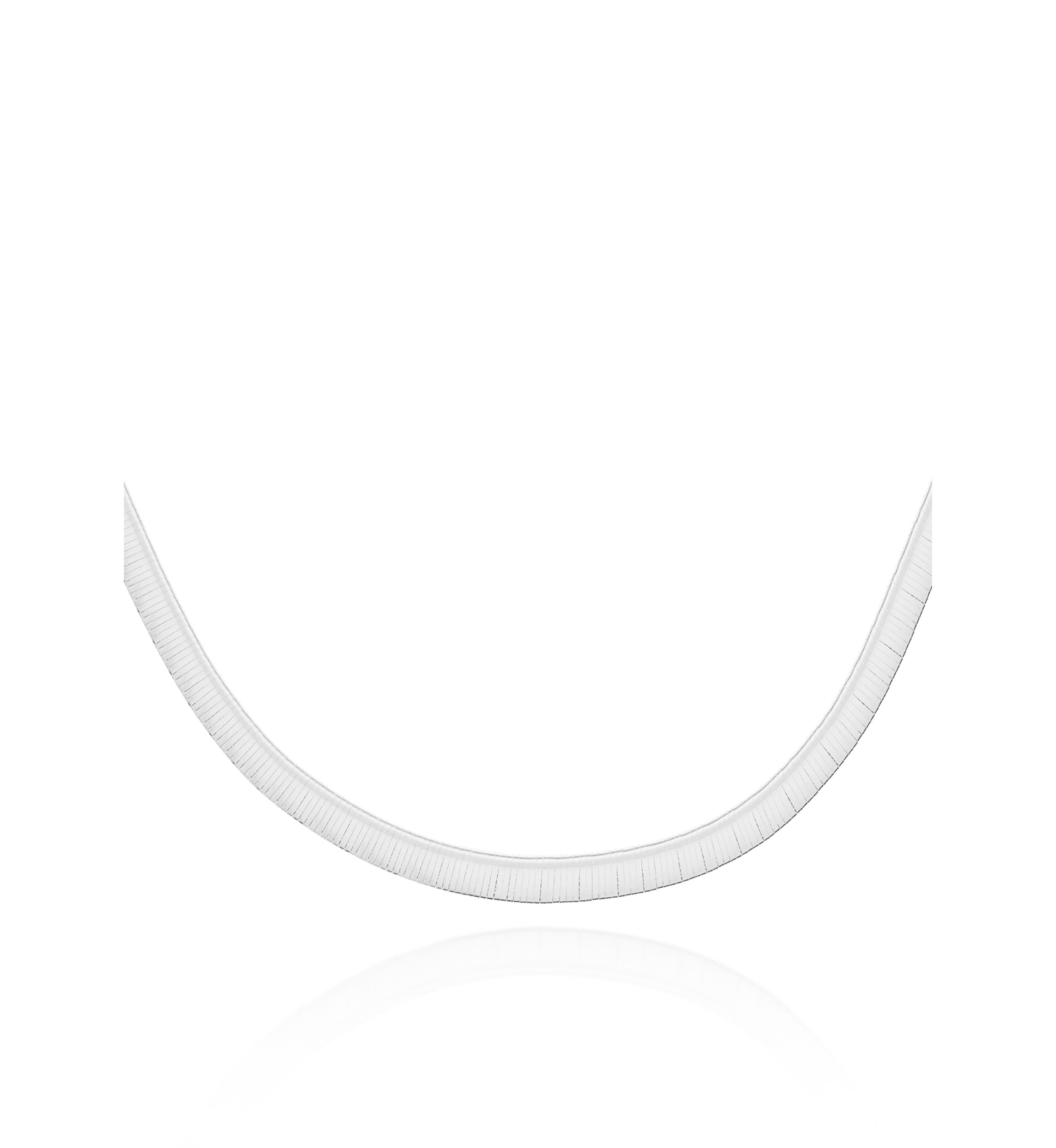 14k Two Tone Gold Reversible Omega Necklace