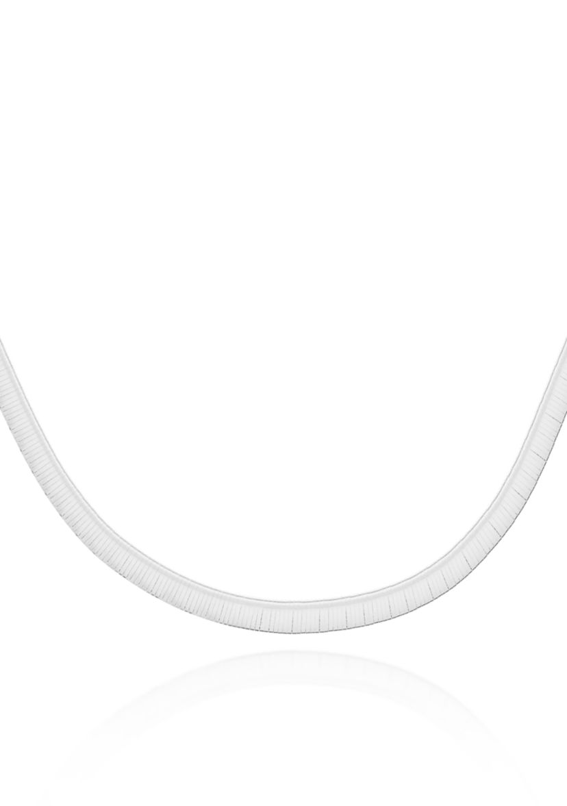 14k Two Tone Gold Reversible Omega Necklace