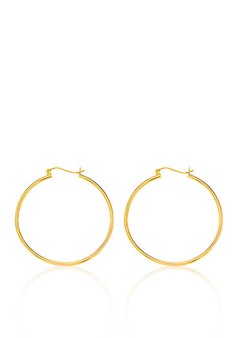 Angelica 14k Yellow Gold Hoop Earrings