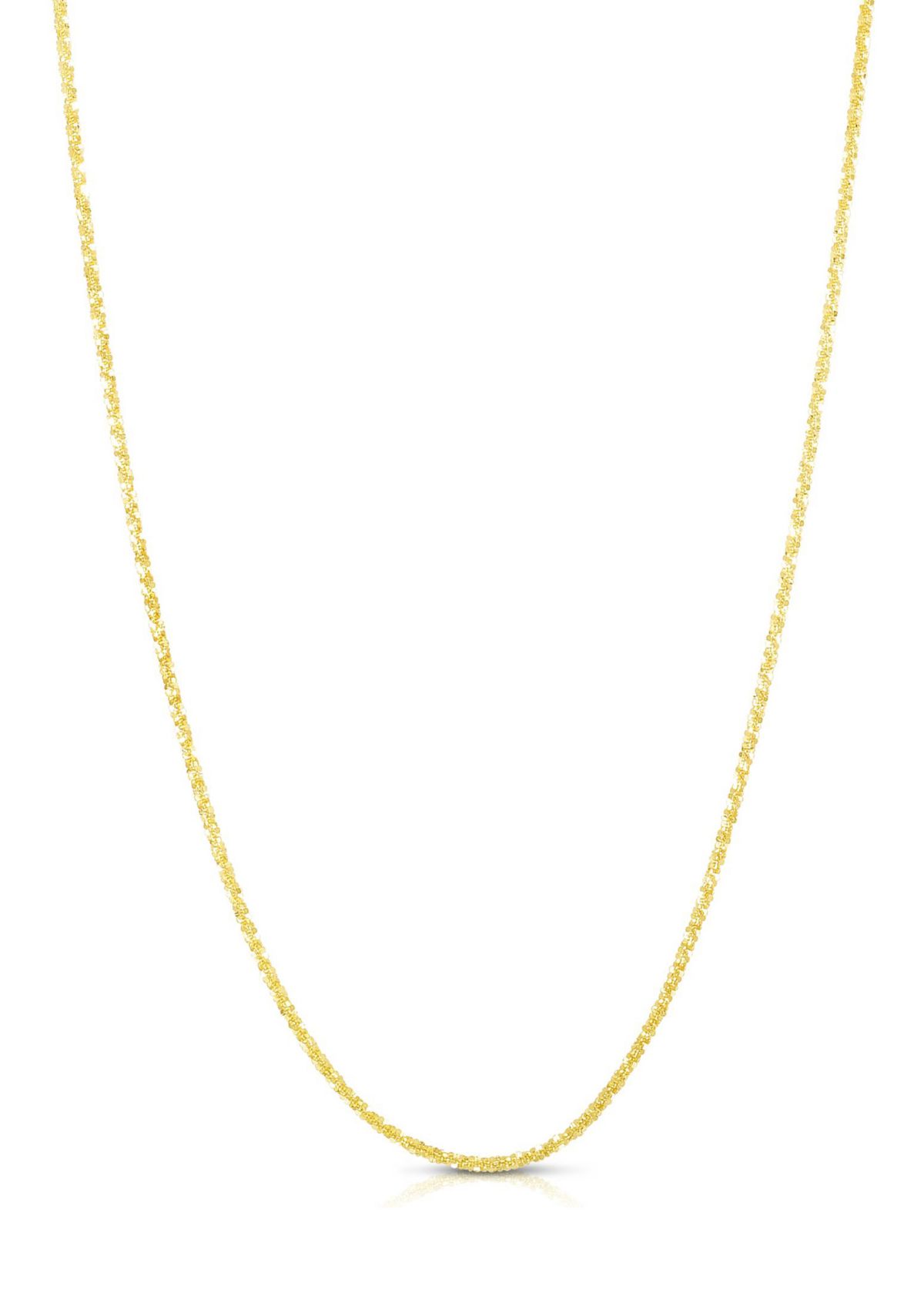 14 Karat Yellow Gold Sparkle Anklet