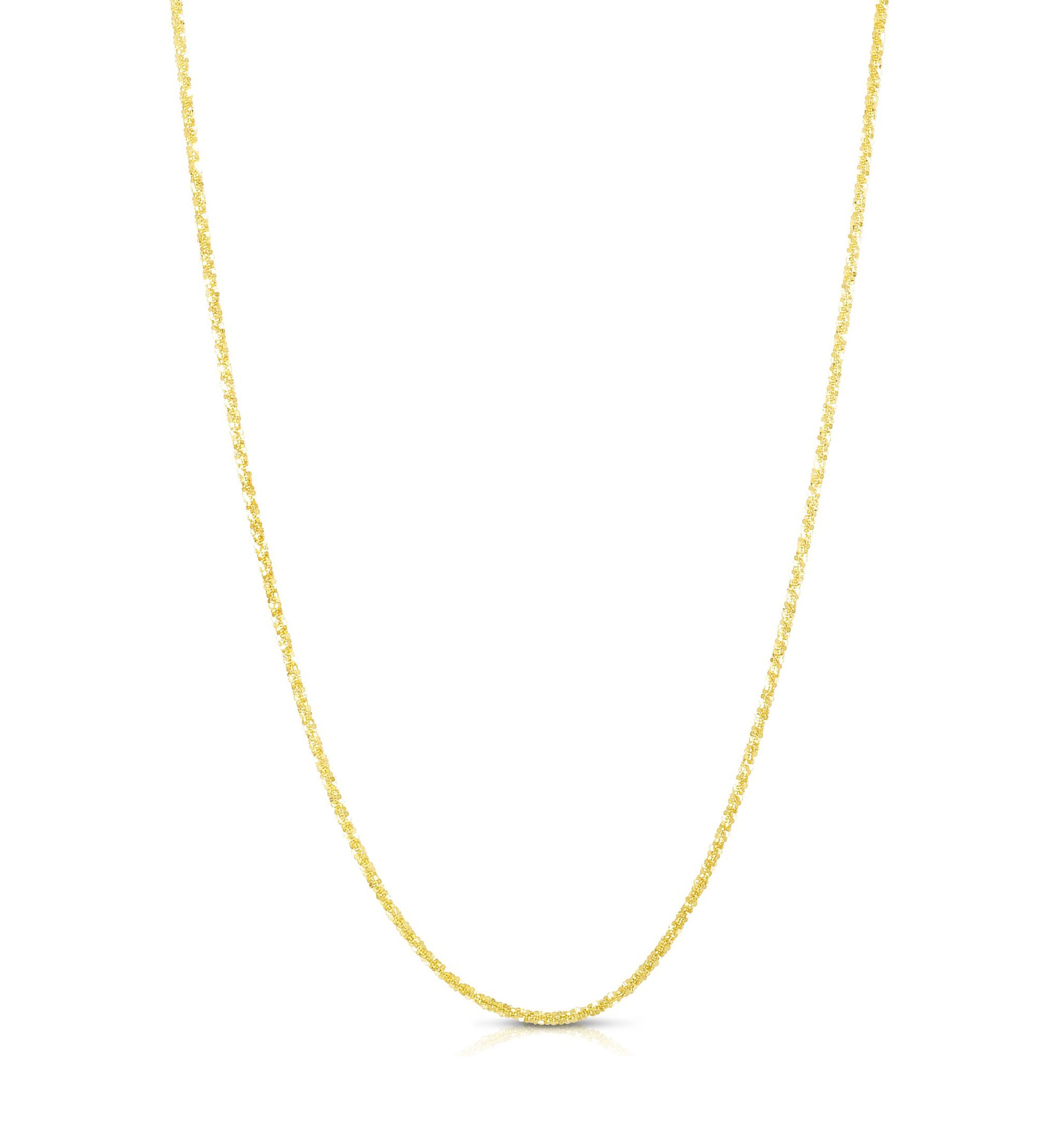 14 Karat Yellow Gold Sparkle Anklet