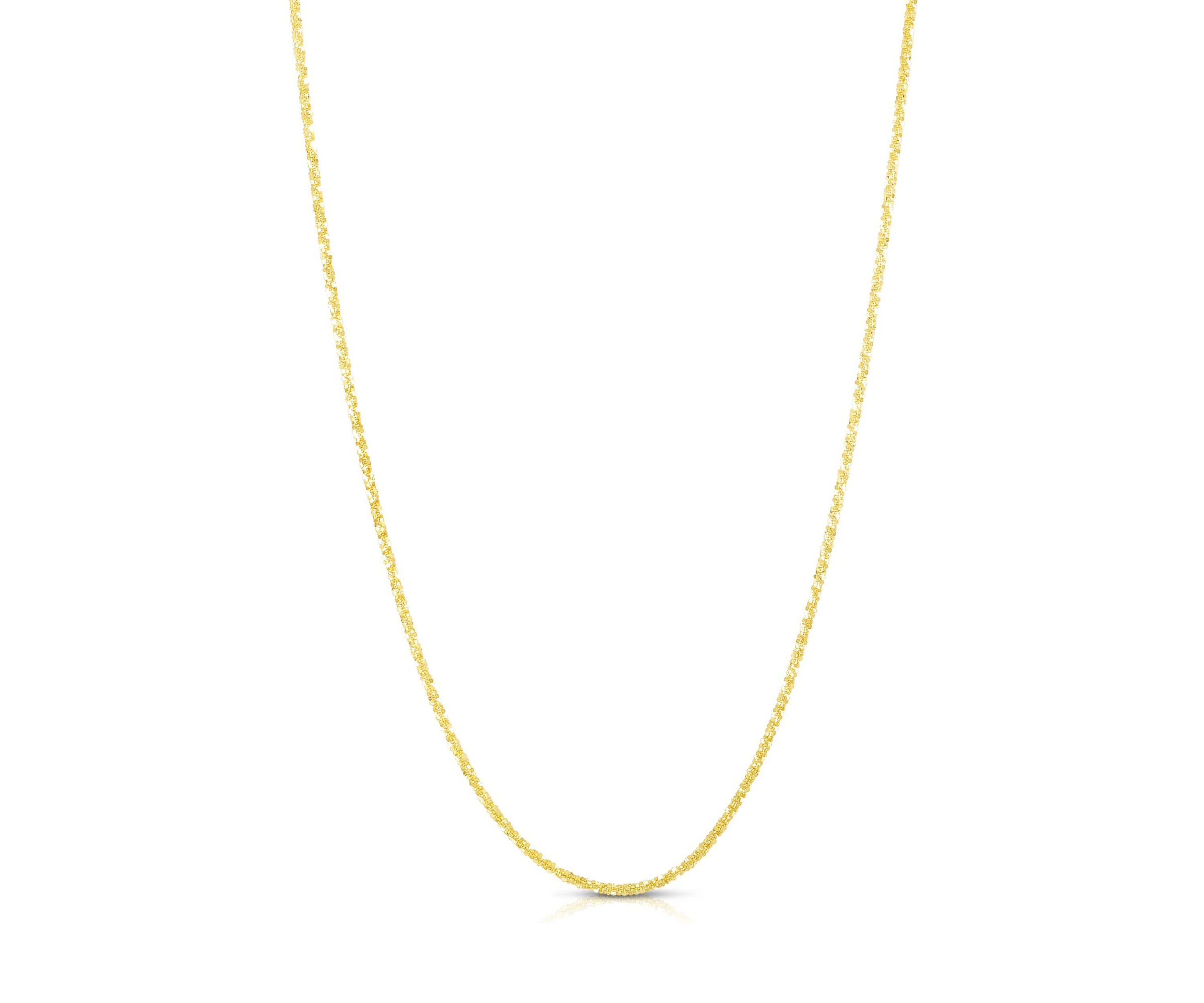 14 Karat Yellow Gold Sparkle Anklet